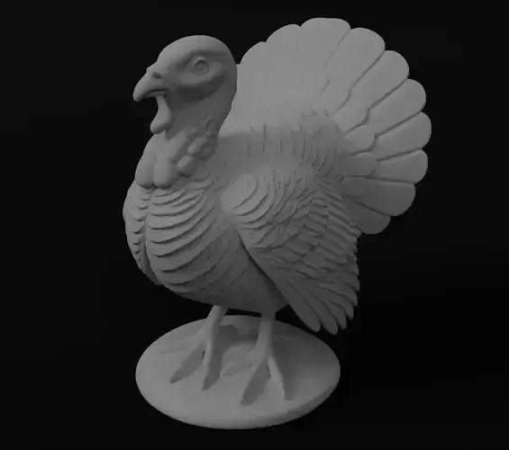 Turkey figurine thanksgiving day 3D model for 3D printing  3D print model
