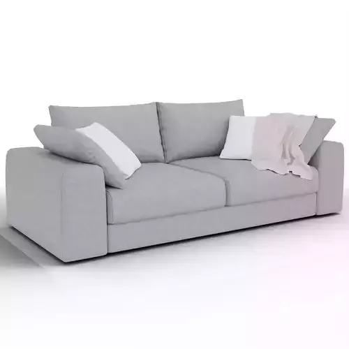 Modern 2-Seater Fabric Sofa