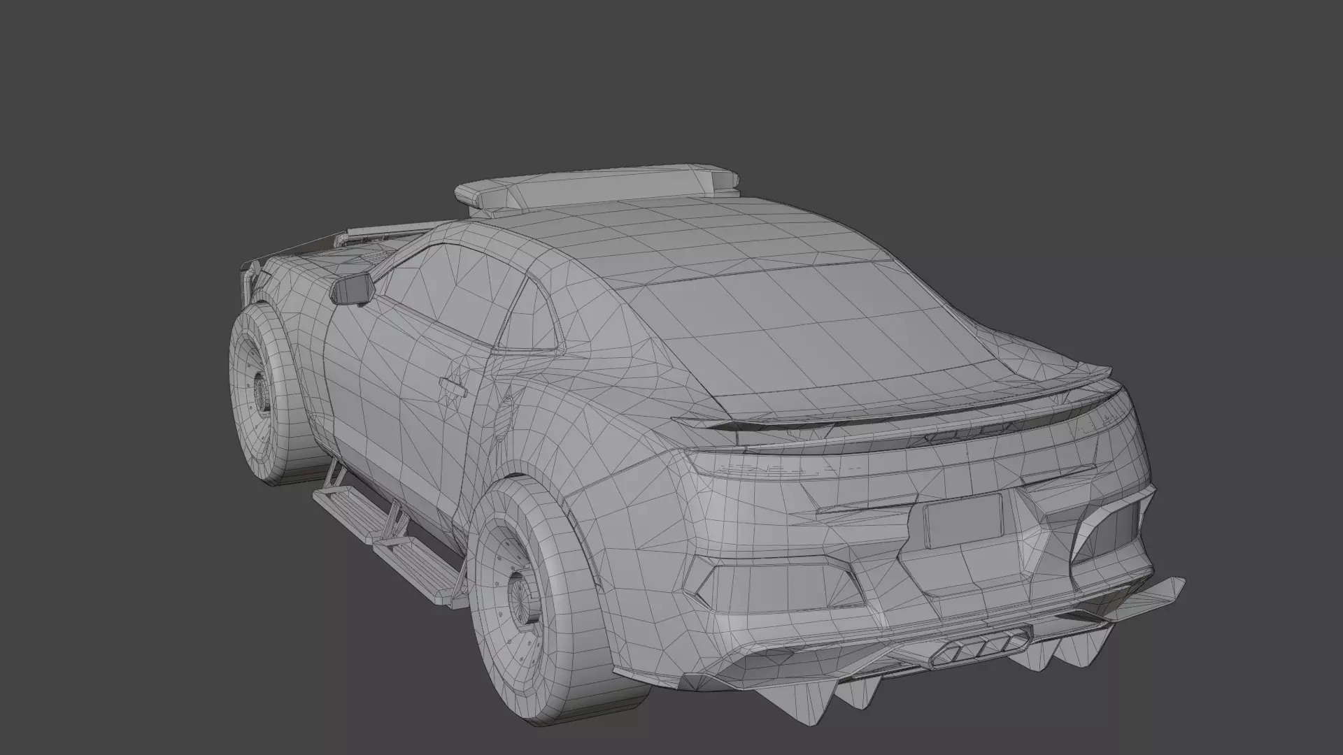 Sci Fi Police Car Rigged 3D Model Futuristic Vehicle 3D model_17