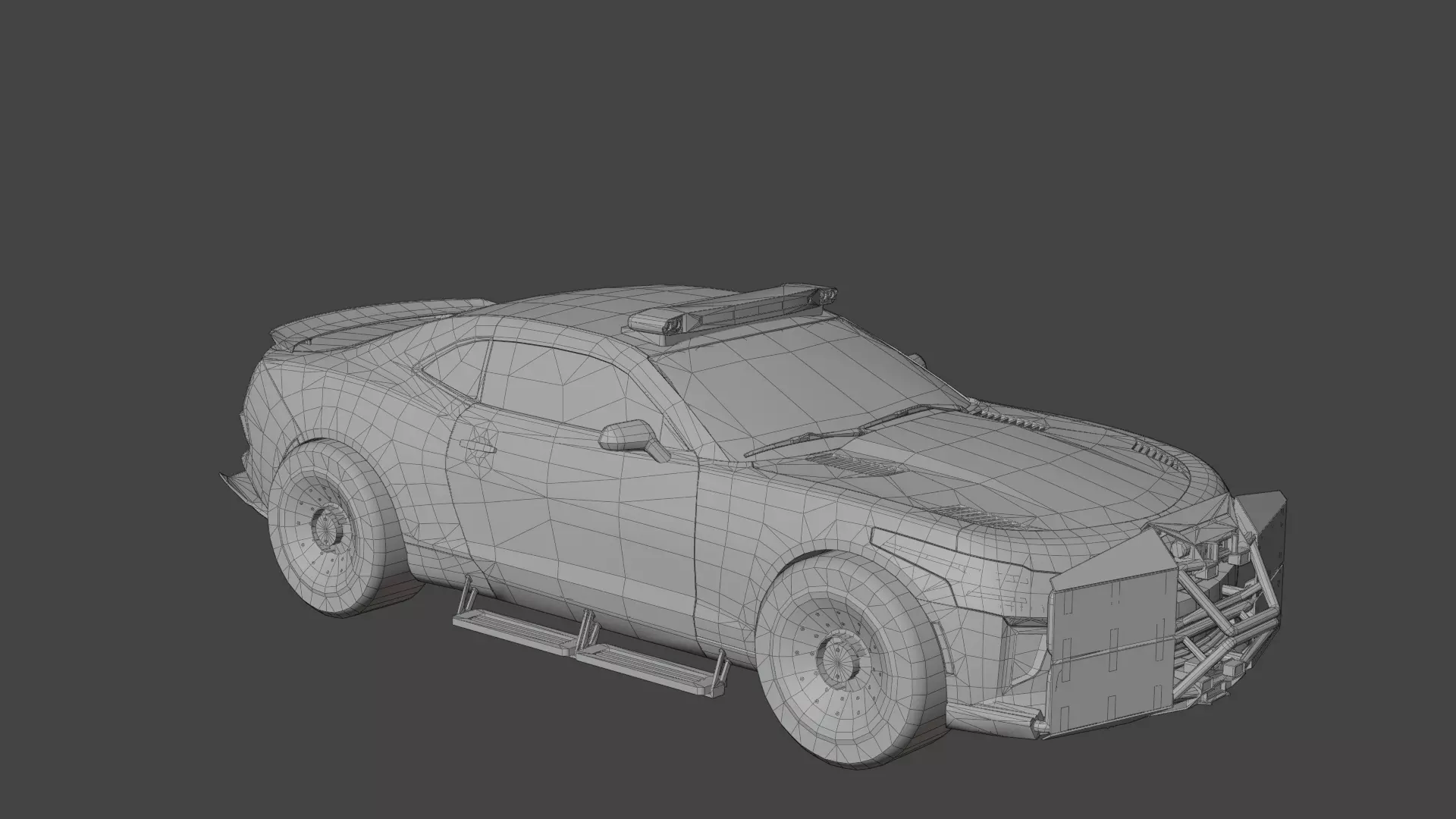 Sci Fi Police Car Rigged 3D Model Futuristic Vehicle 3D model_14