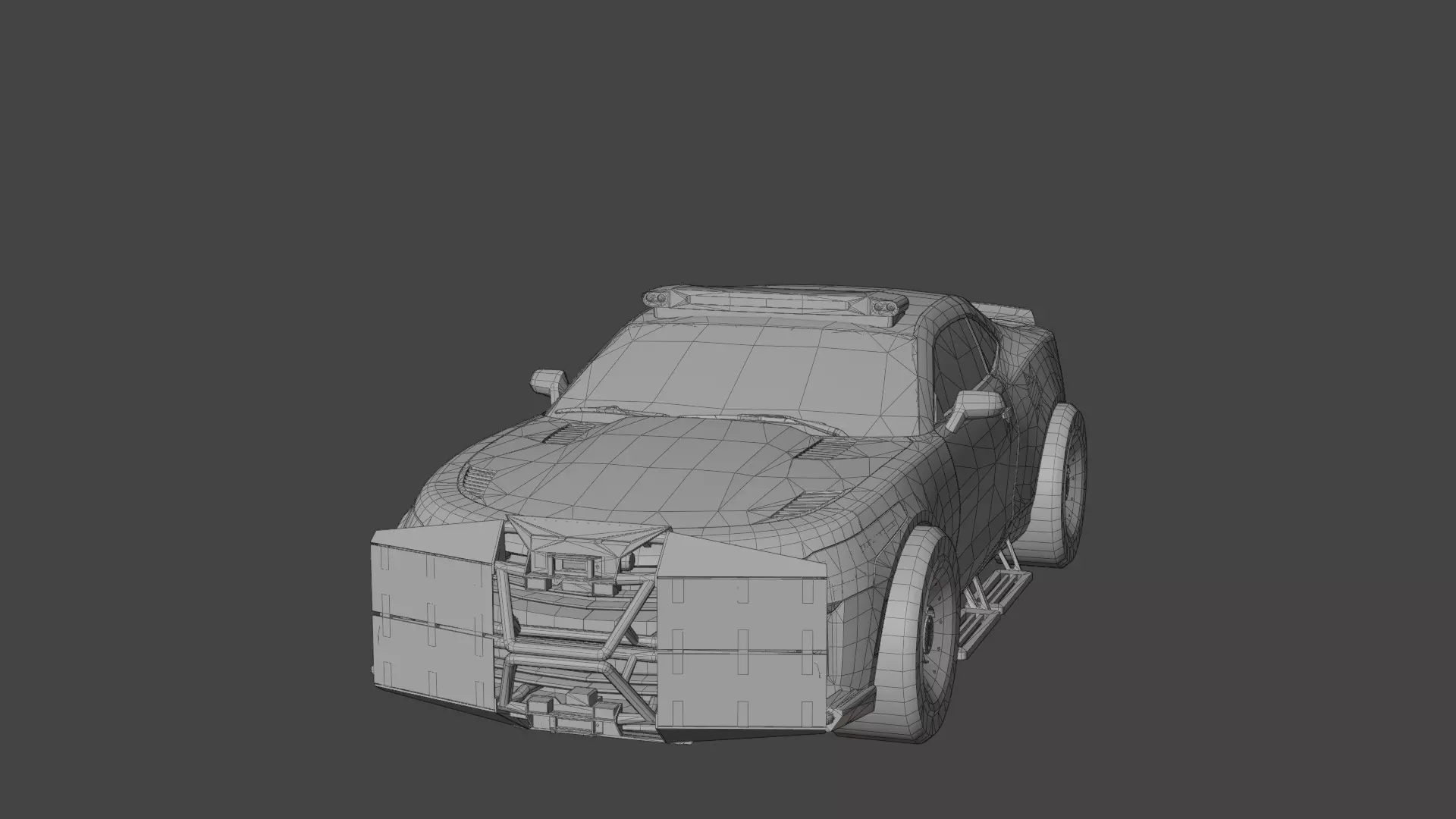 Sci Fi Police Car Rigged 3D Model Futuristic Vehicle 3D model_13