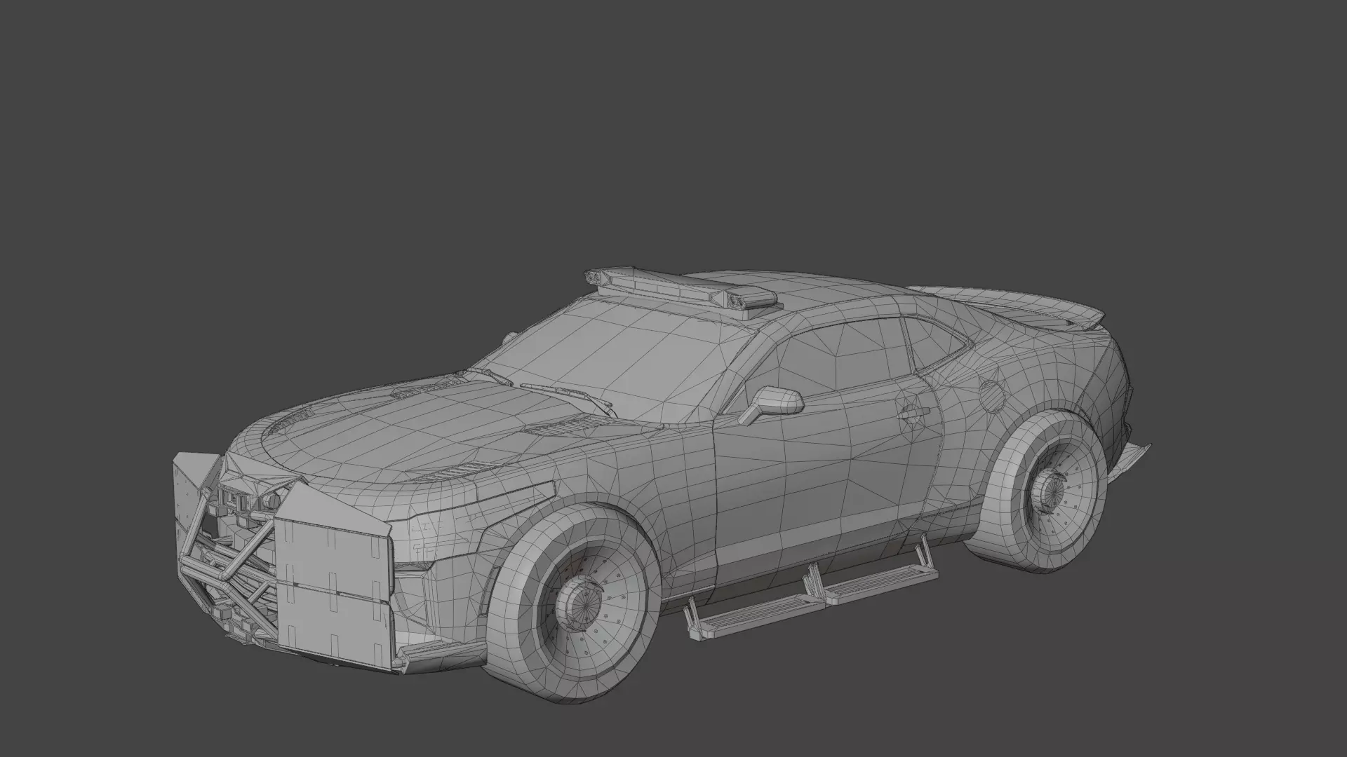 Sci Fi Police Car Rigged 3D Model Futuristic Vehicle 3D model_12