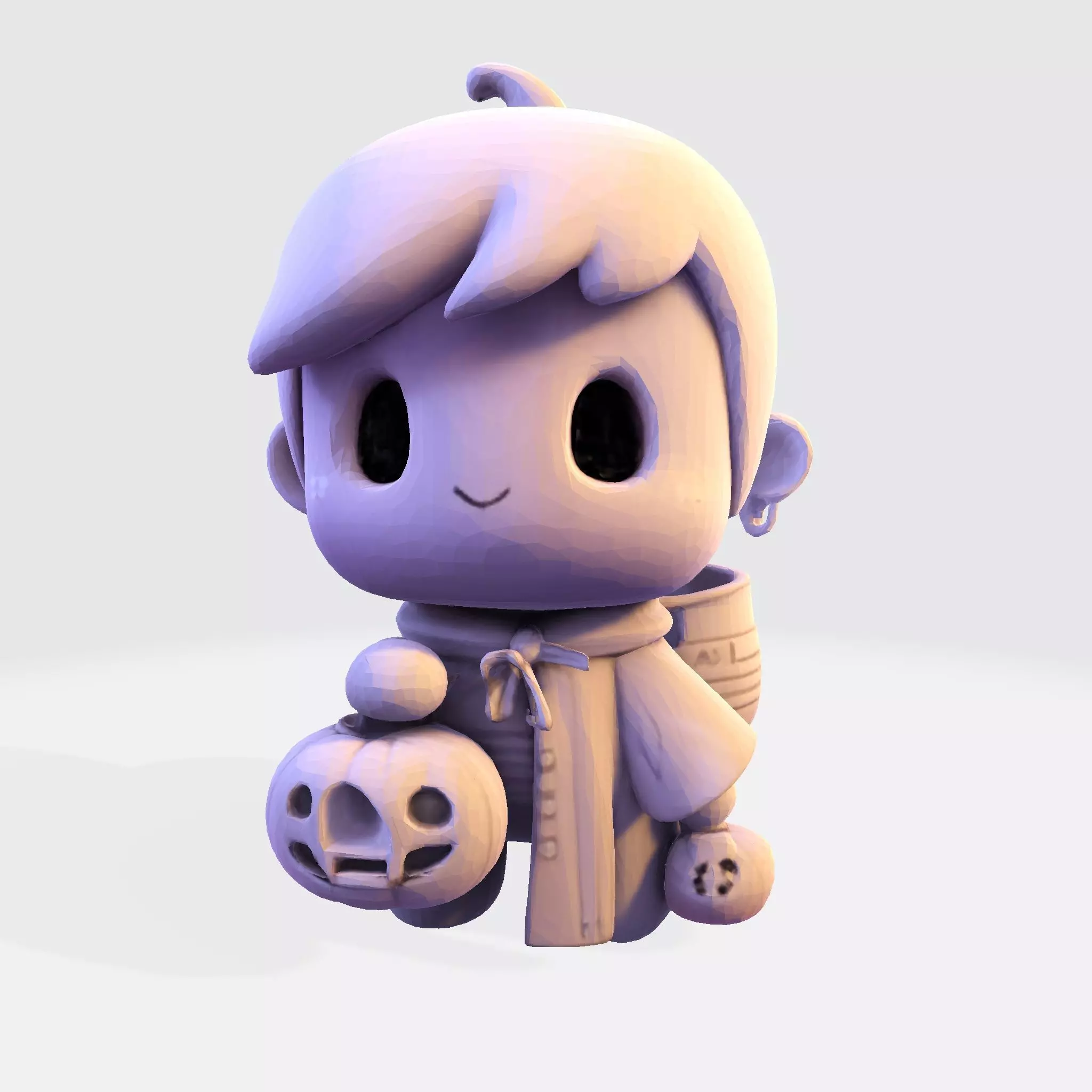 LowPoly Halloween Boy for 3D print 3D print model_0