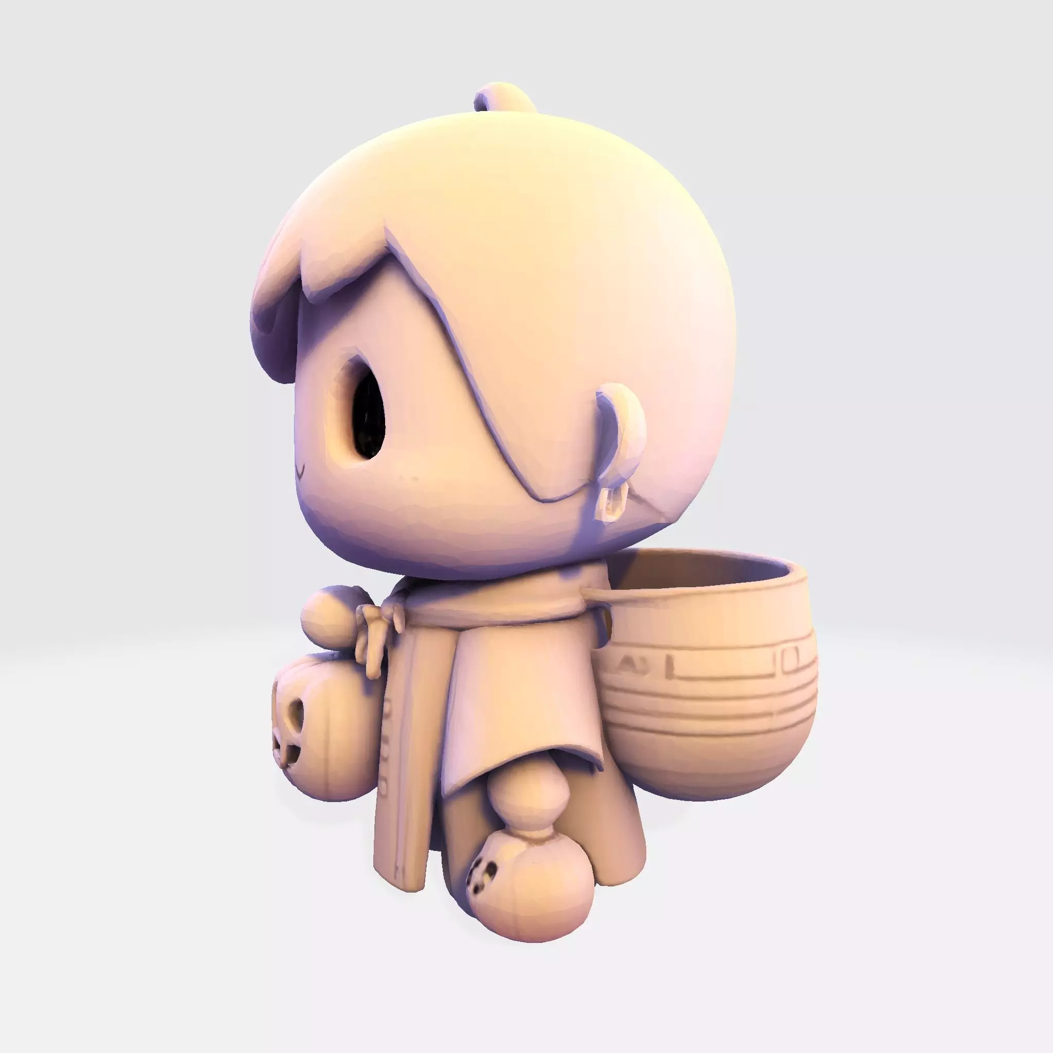 LowPoly Halloween Boy for 3D print 3D print model_2