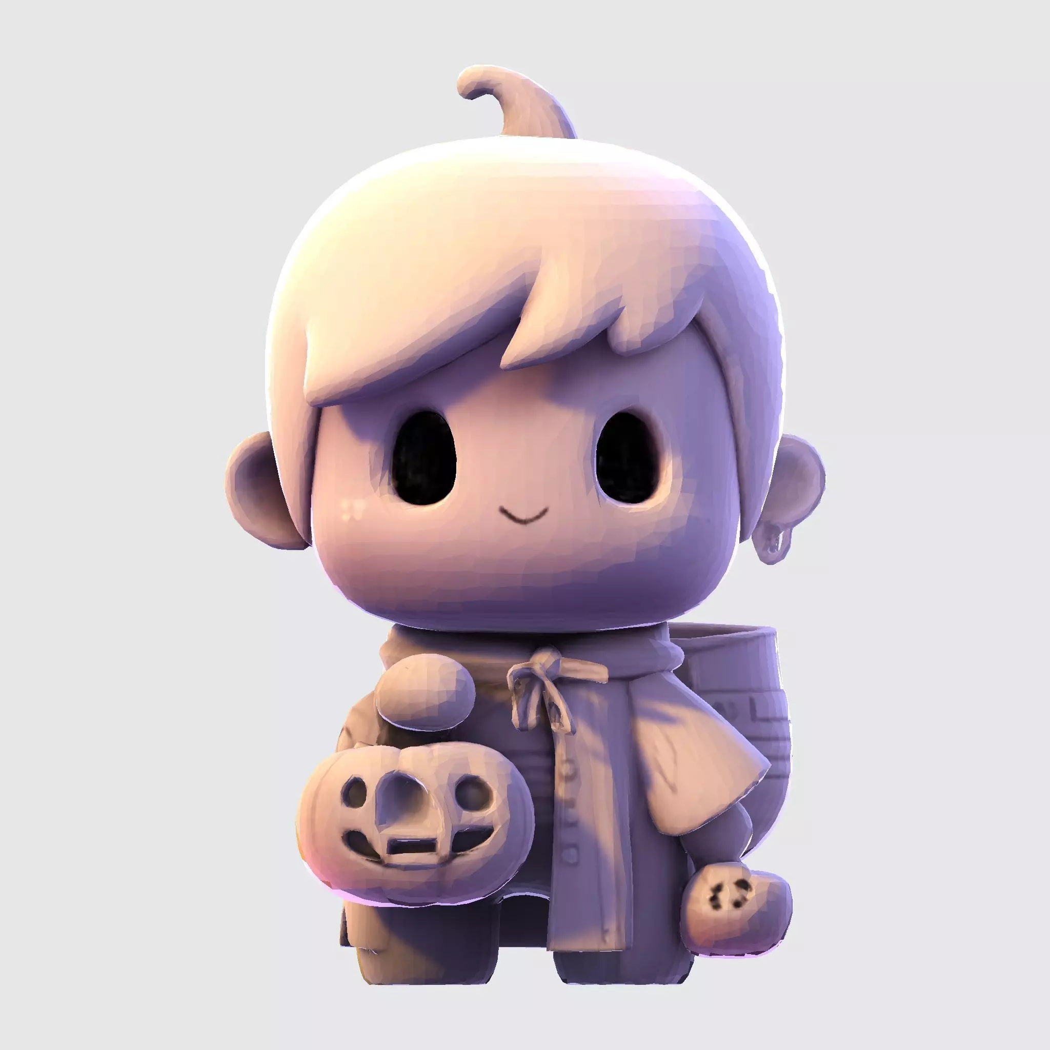 LowPoly Halloween Boy for 3D print 3D print model_17