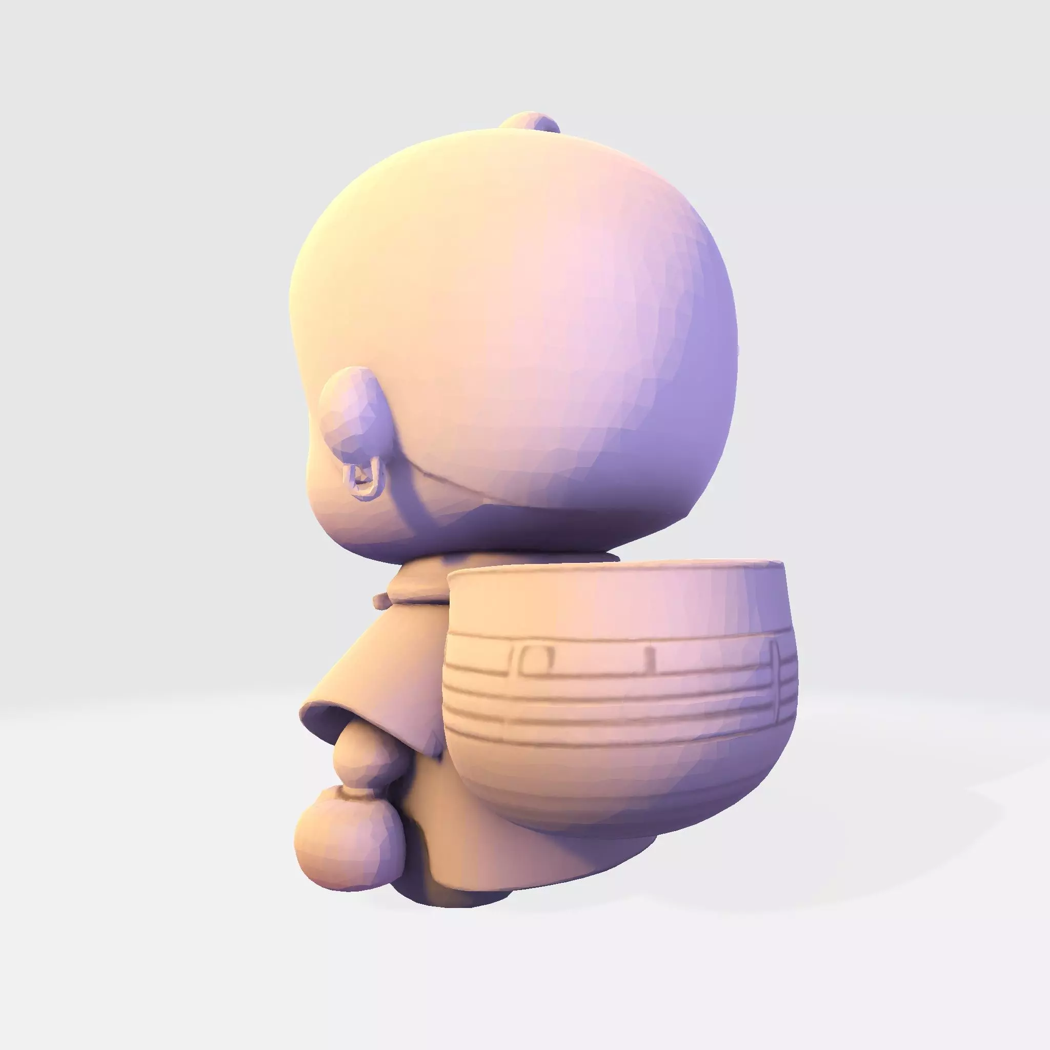 LowPoly Halloween Boy for 3D print 3D print model_4