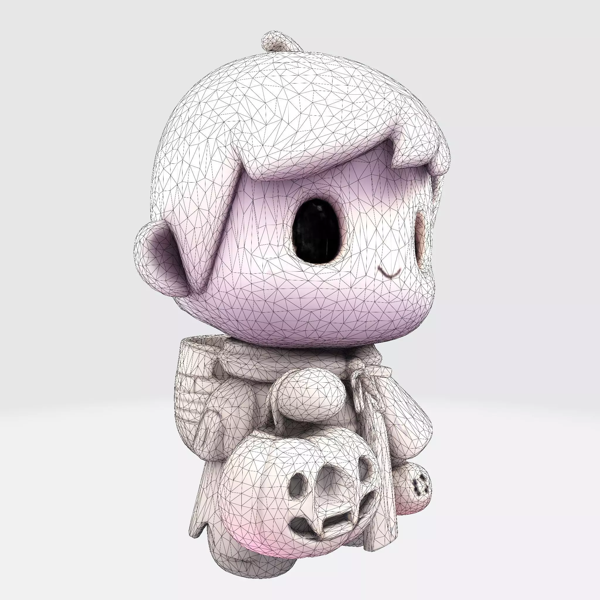 LowPoly Halloween Boy for 3D print 3D print model_26