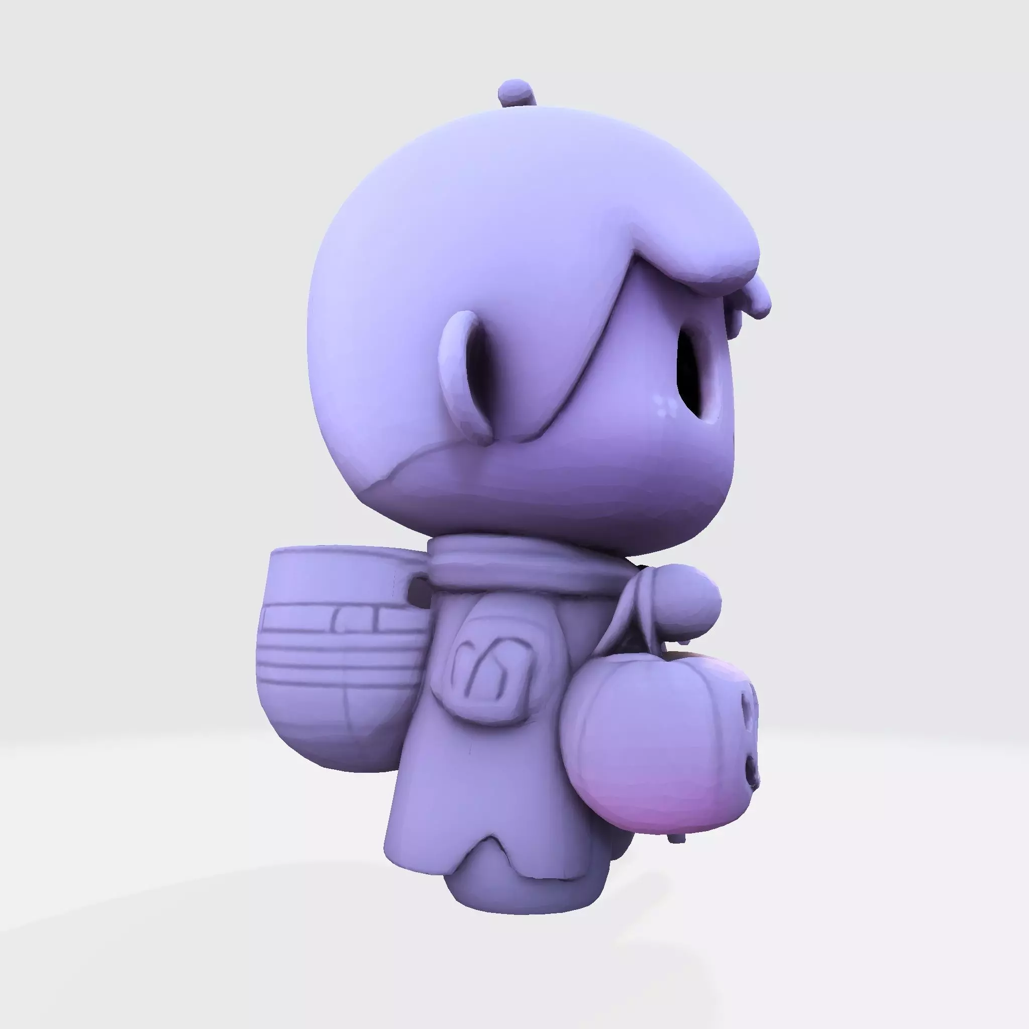 LowPoly Halloween Boy for 3D print 3D print model_8