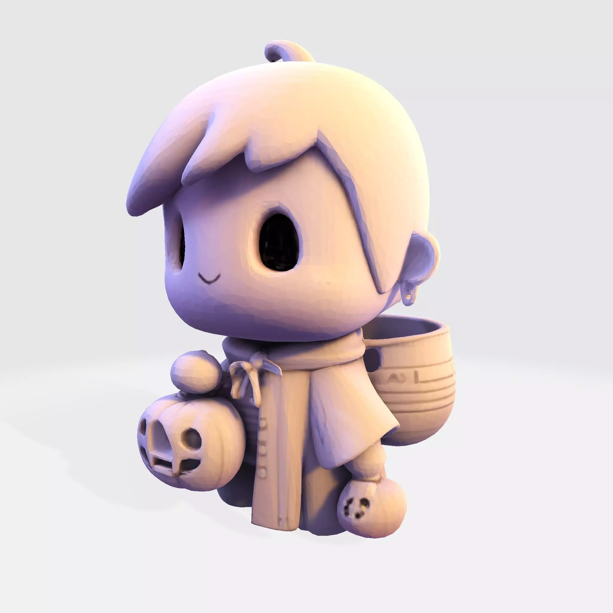 LowPoly Halloween Boy for 3D print 3D print model_1