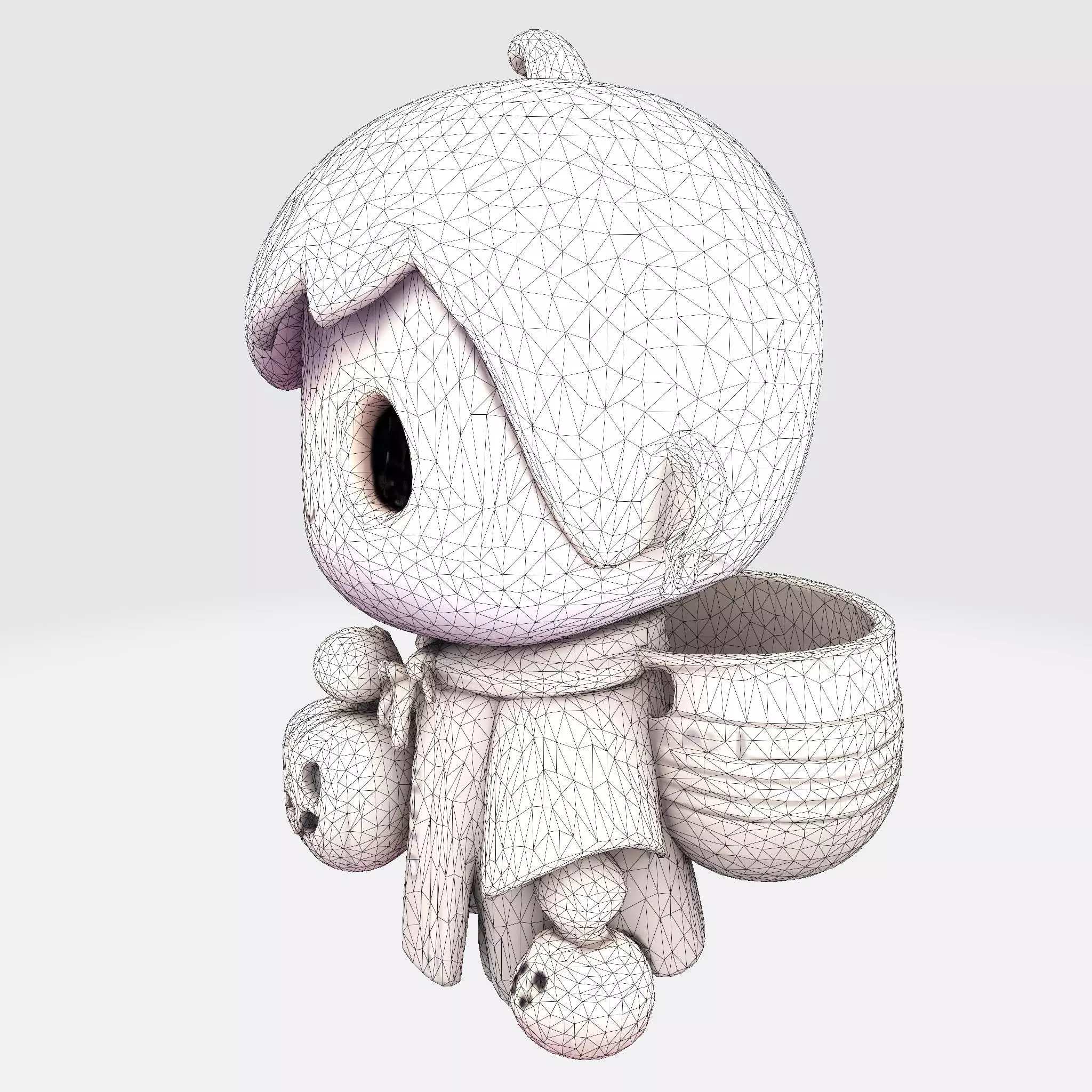 LowPoly Halloween Boy for 3D print 3D print model_32