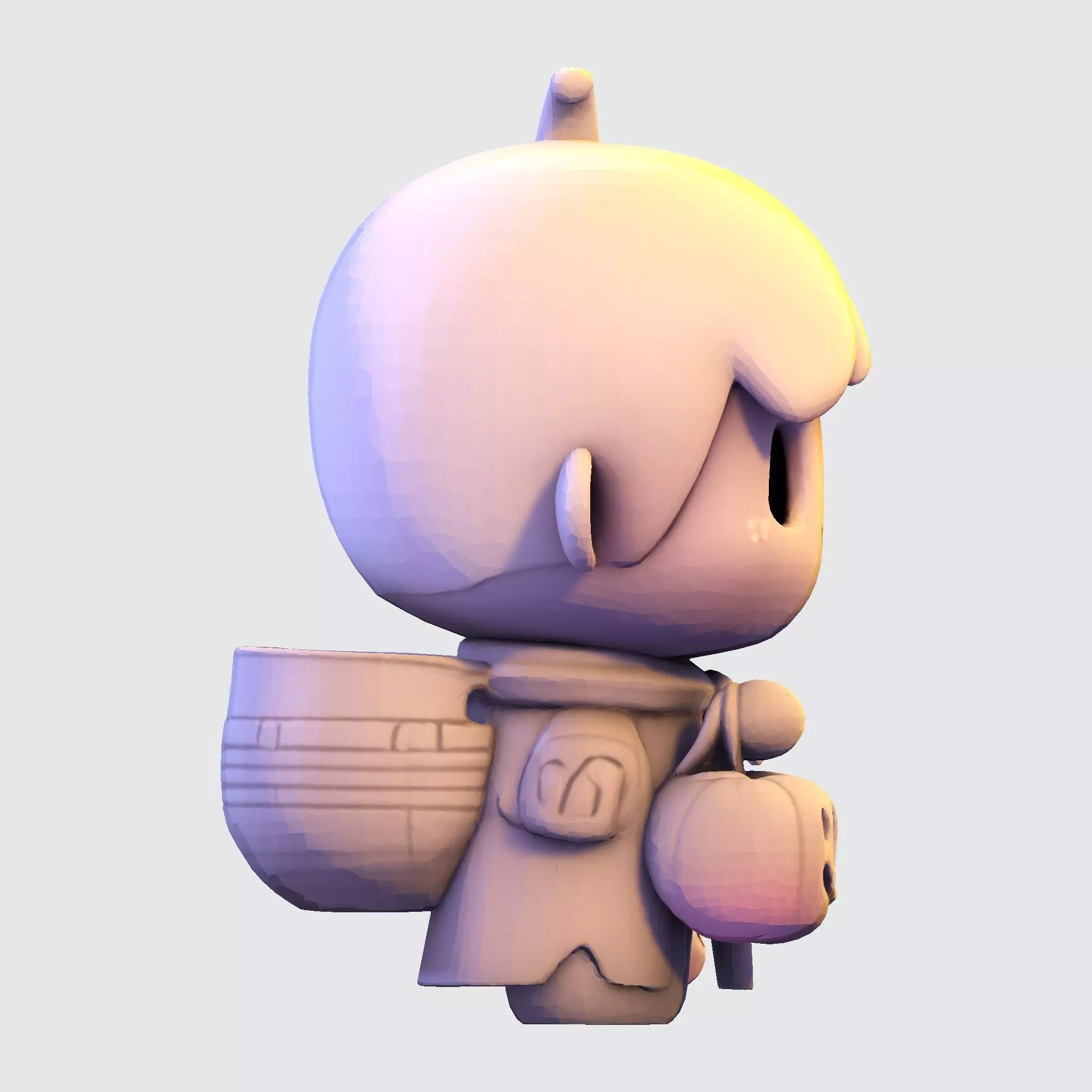 LowPoly Halloween Boy for 3D print 3D print model_20