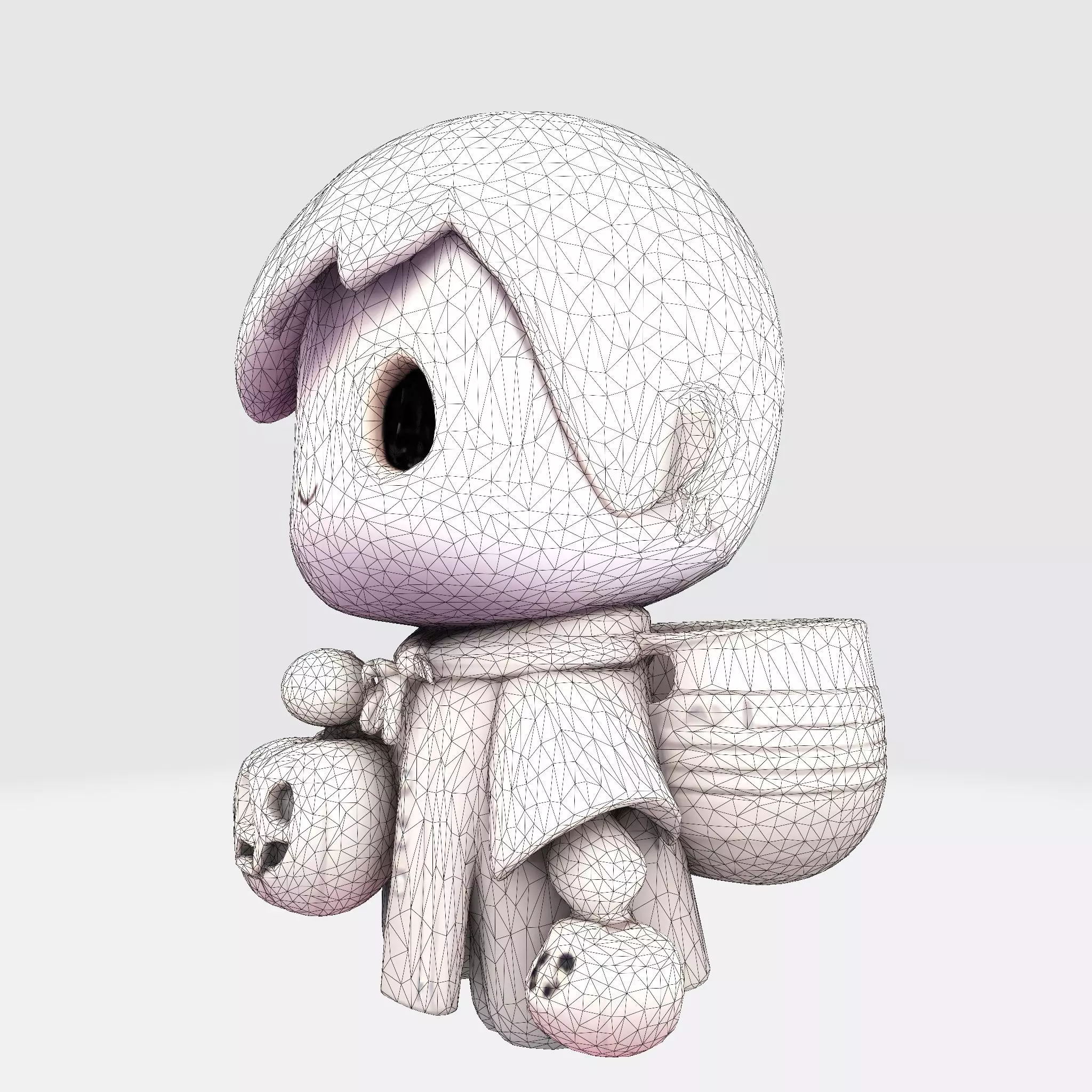 LowPoly Halloween Boy for 3D print 3D print model_27