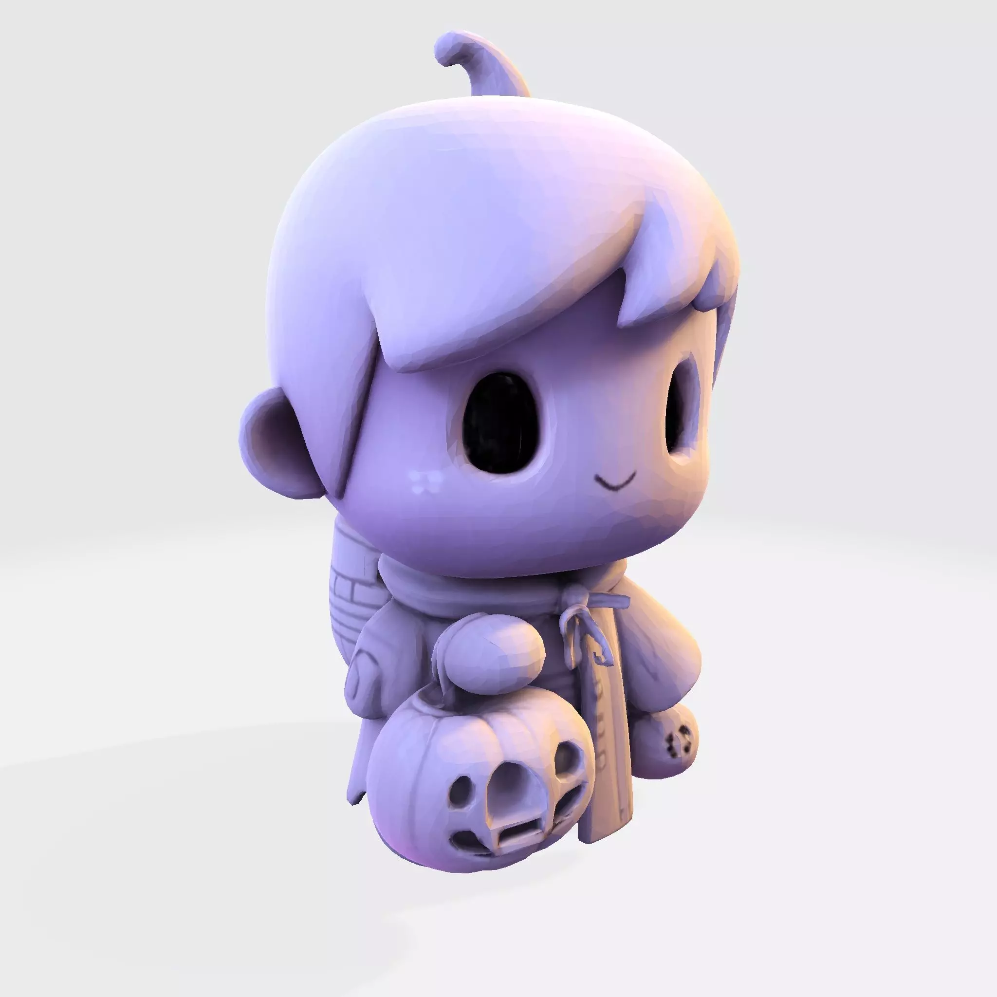 LowPoly Halloween Boy for 3D print 3D print model_10