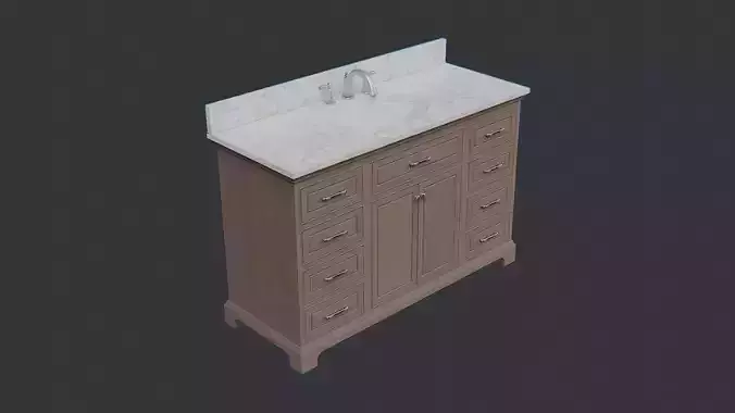 Bathroom vanity with countertop sink