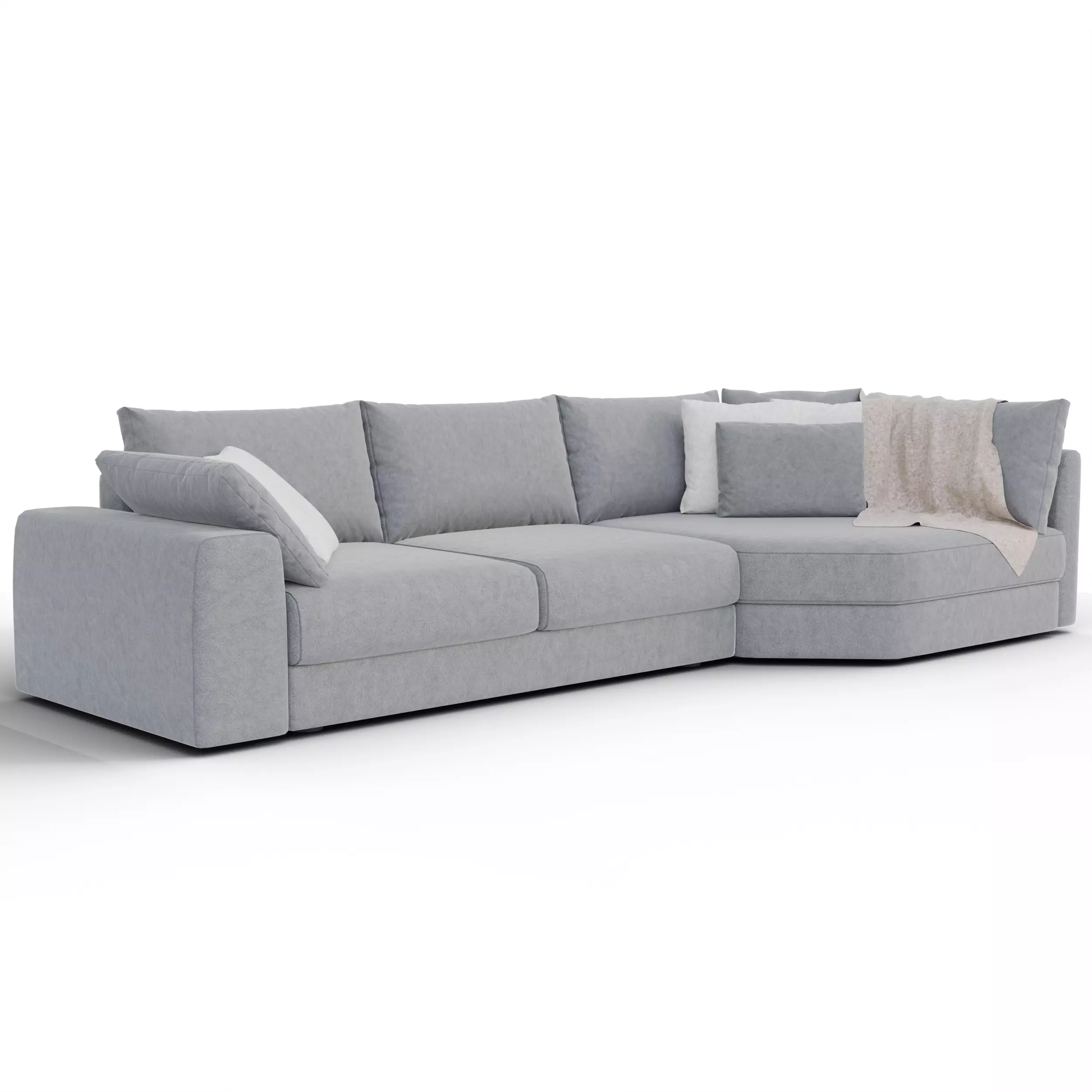 Modern corner sofa 3D model_0