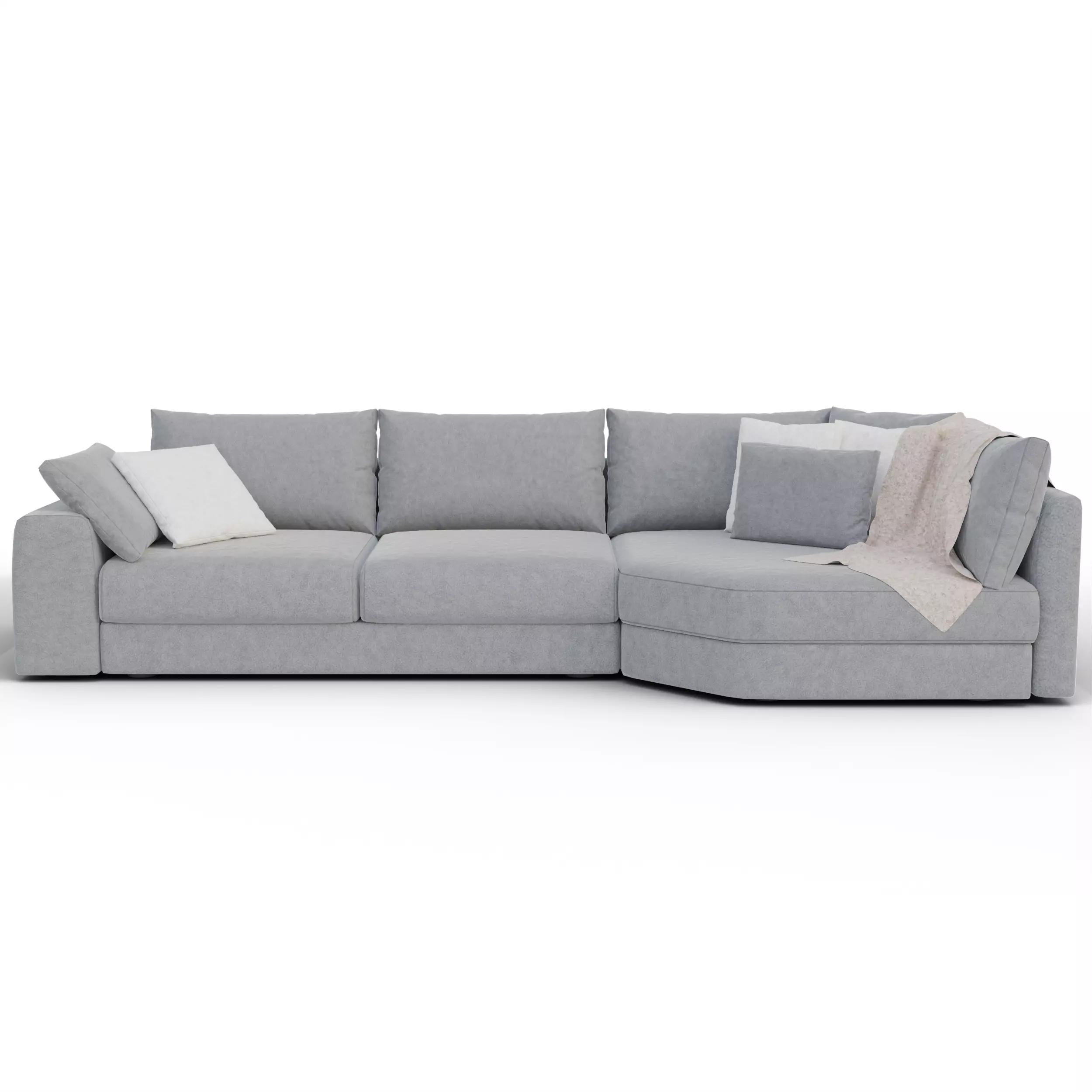 Modern corner sofa 3D model_1