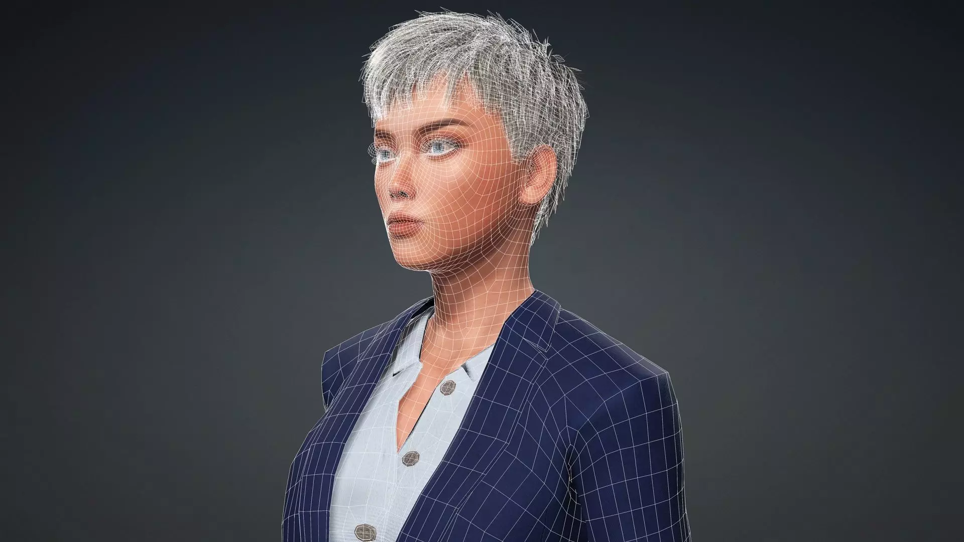 Realistic Woman Manager 3D Model 3D model_18