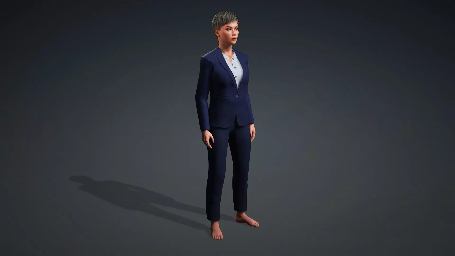 Realistic Woman Manager 3D Model 3D model_10
