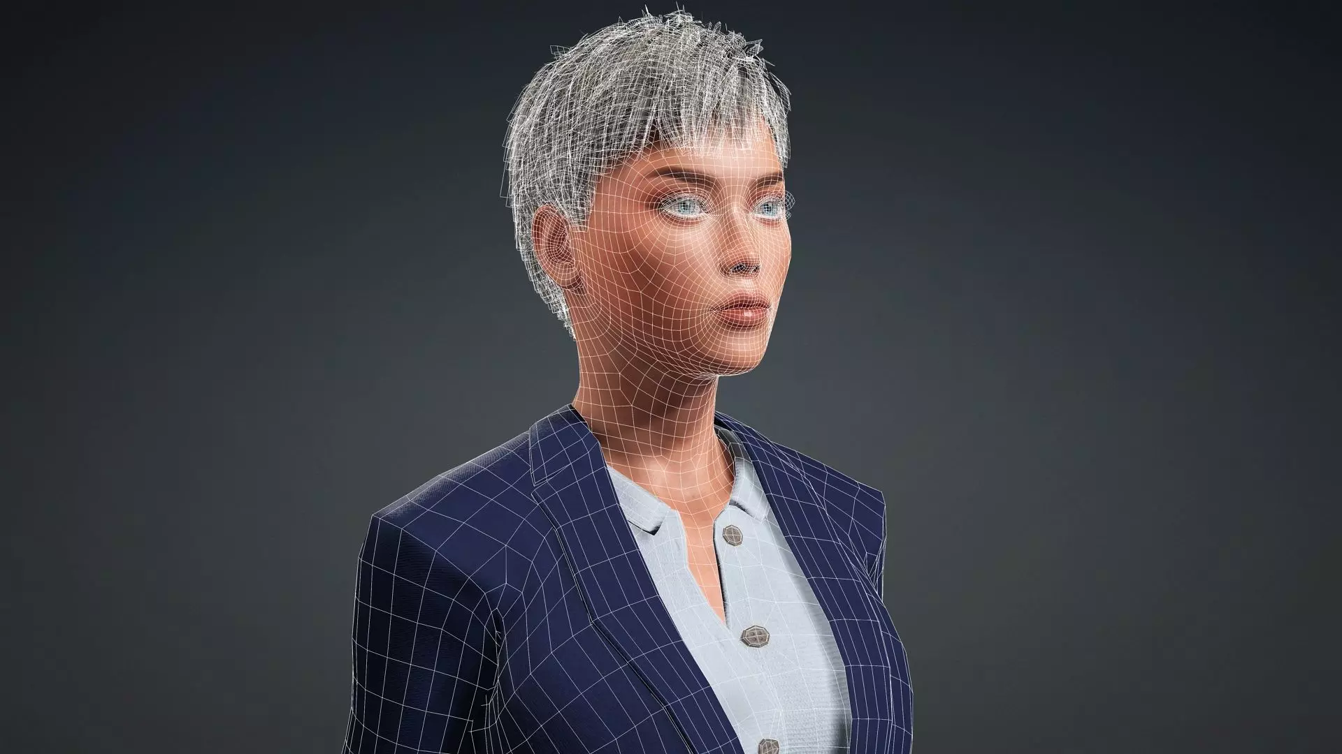 Realistic Woman Manager 3D Model 3D model_19