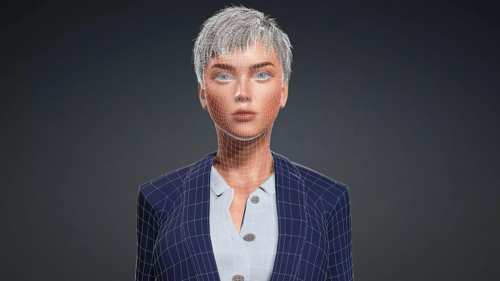 Realistic Woman Manager 3D Model 3D model_17