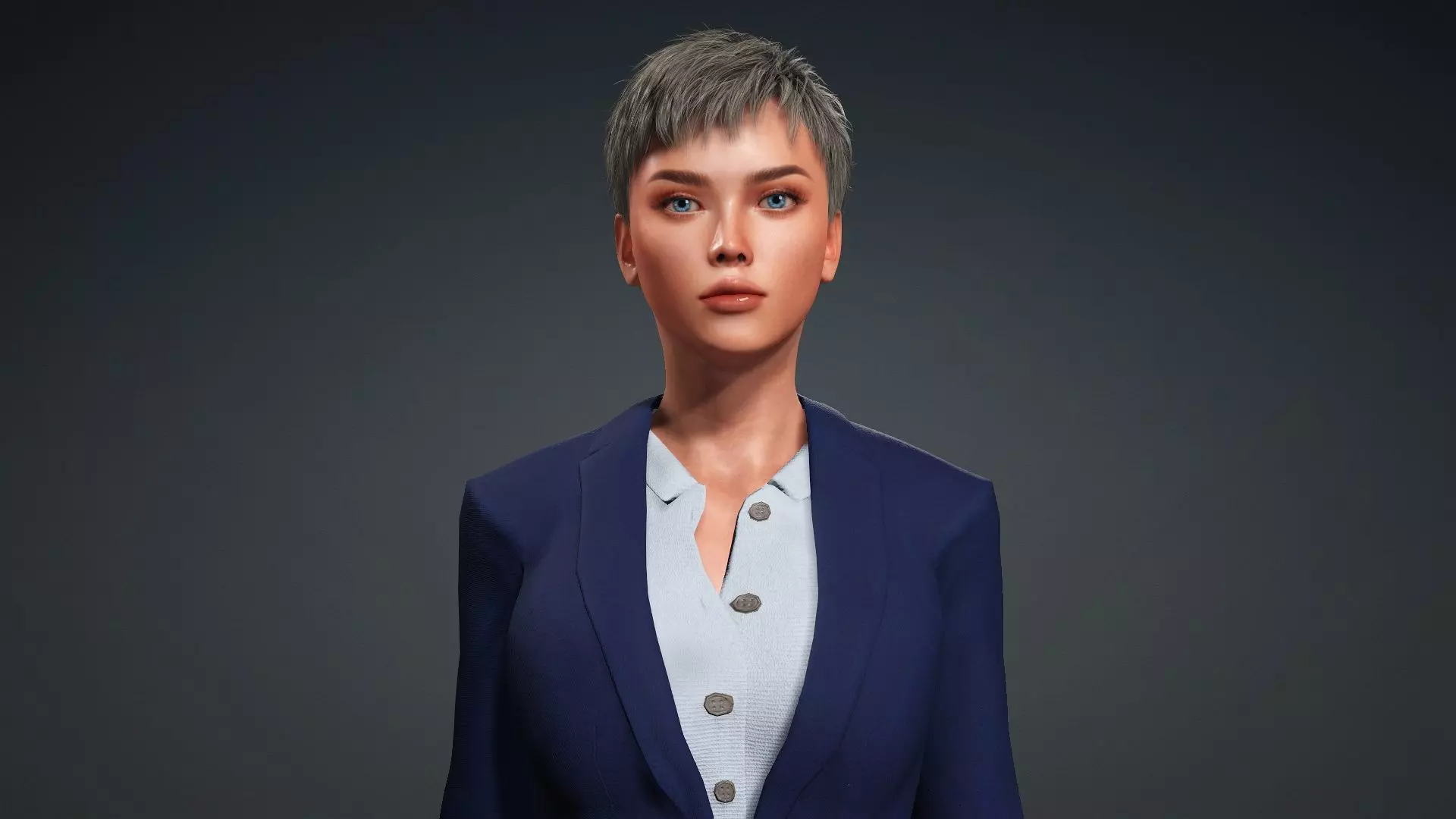 Realistic Woman Manager 3D Model 3D model_7