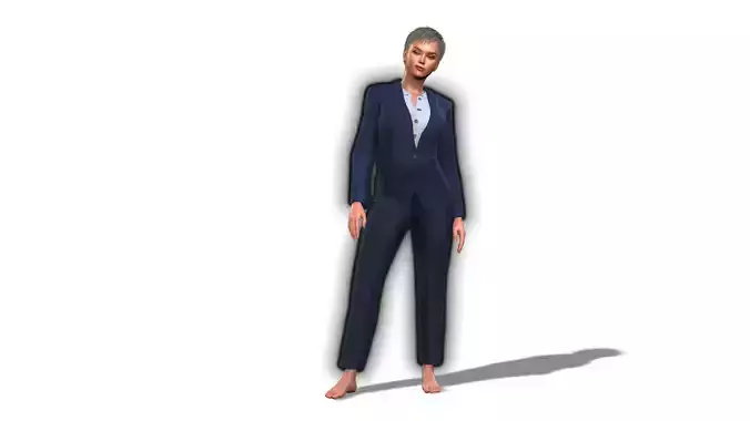 Realistic Woman Manager 3D Model