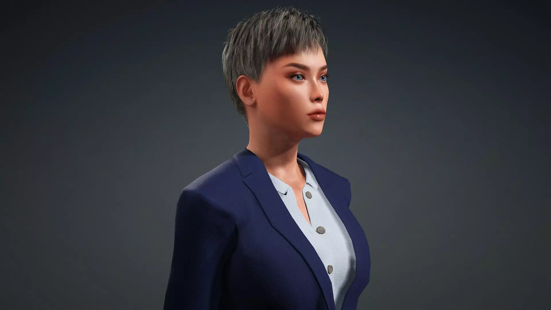 Realistic Woman Manager 3D Model 3D model_9