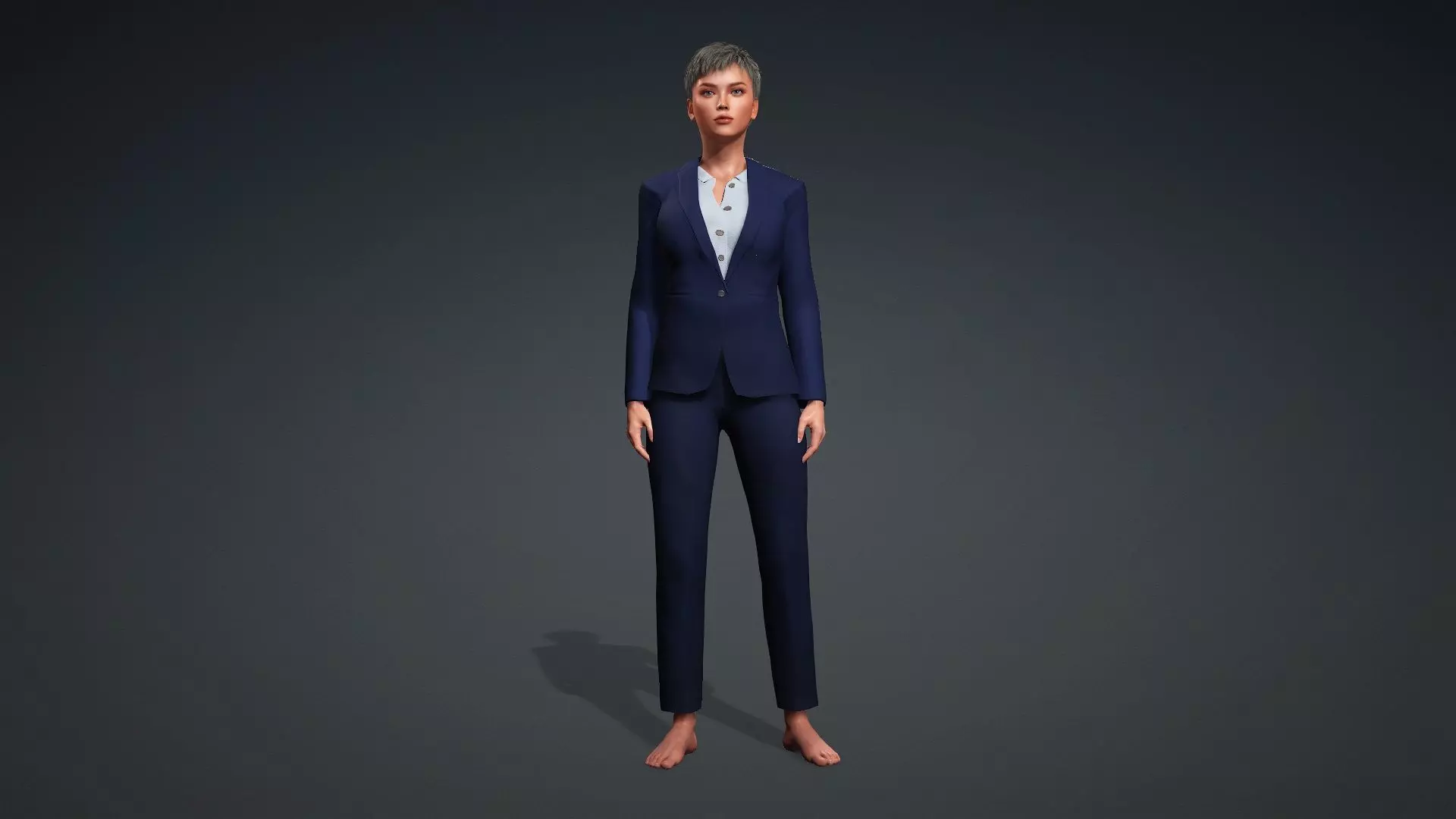 Realistic Woman Manager 3D Model 3D model_2