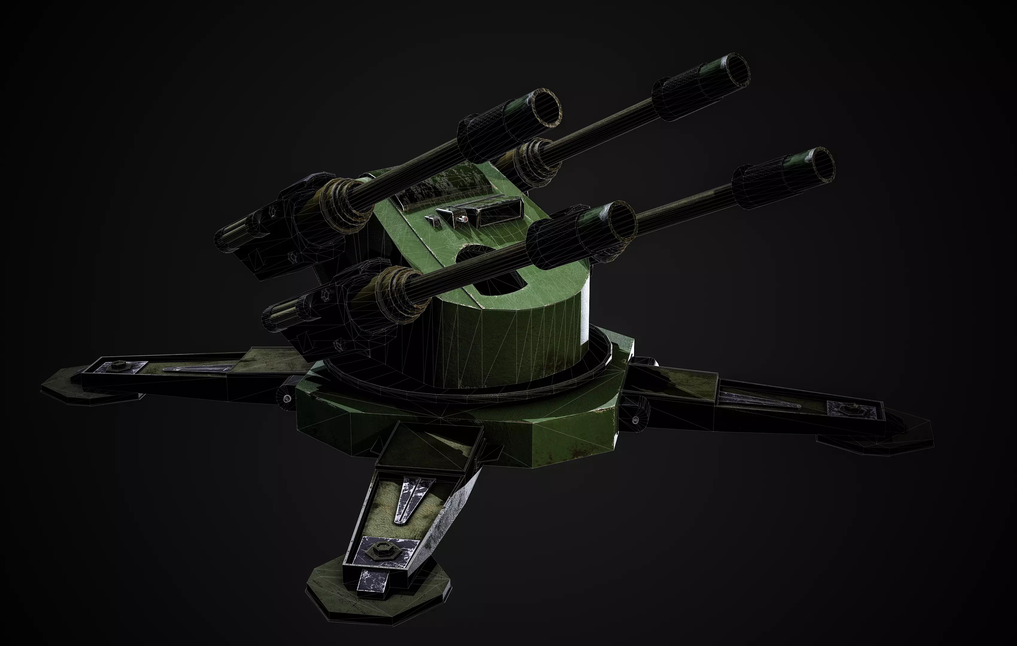 Relic Turret Low-poly 3D model