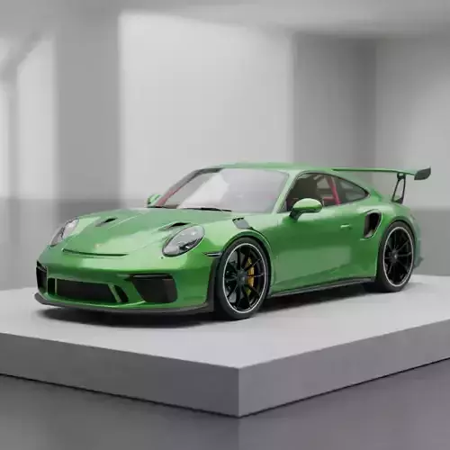 Striking Green Porsche 911 GT3 RS on Display
