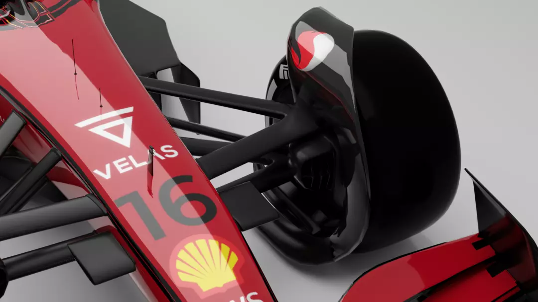 F1 Ferrari SF22 season 2022 Low-poly 3D model_8