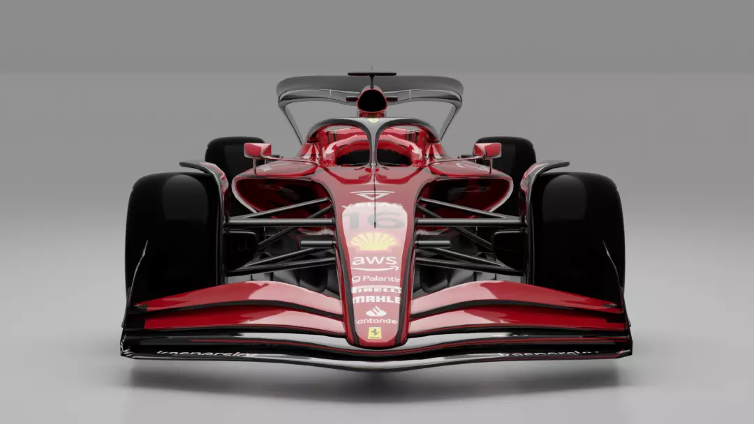 F1 Ferrari SF22 season 2022 Low-poly 3D model_4