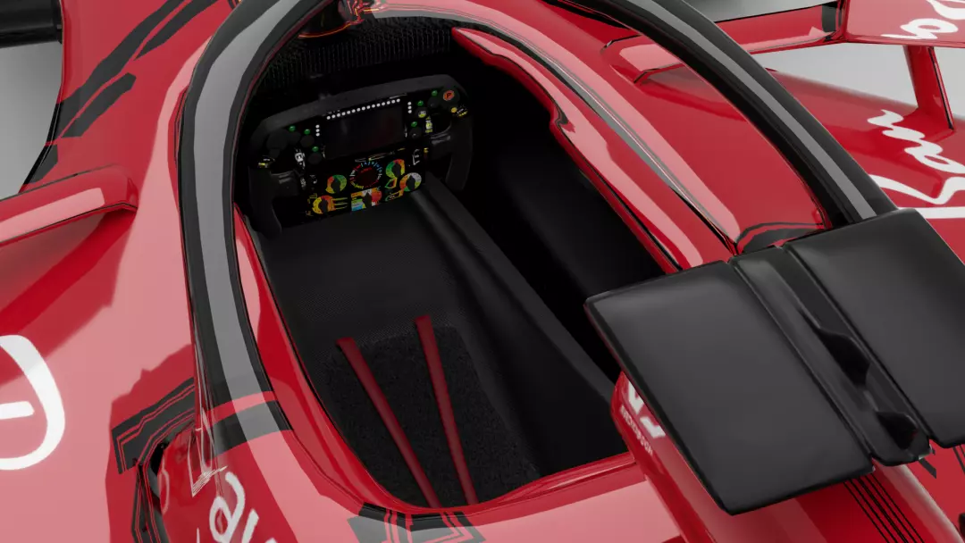 F1 Ferrari SF22 season 2022 Low-poly 3D model_6