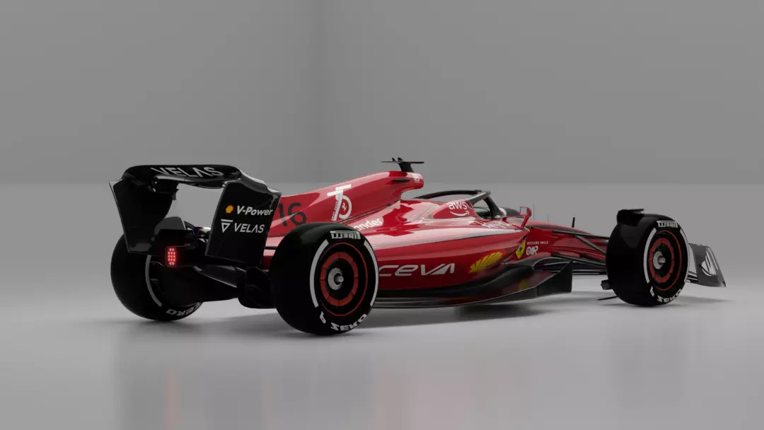 F1 Ferrari SF22 season 2022 Low-poly 3D model_1