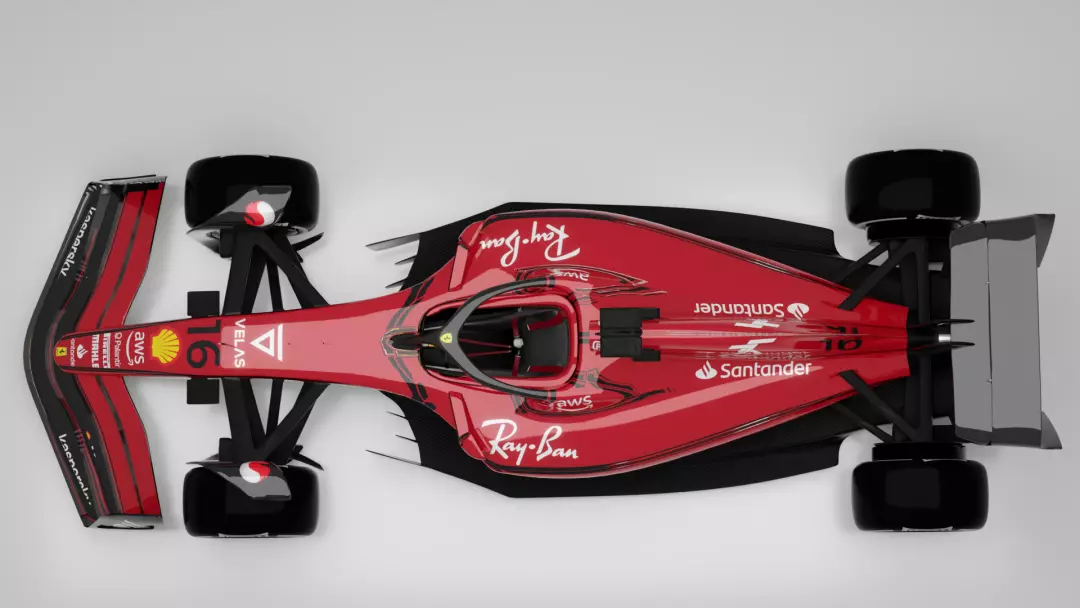 F1 Ferrari SF22 season 2022 Low-poly 3D model_3