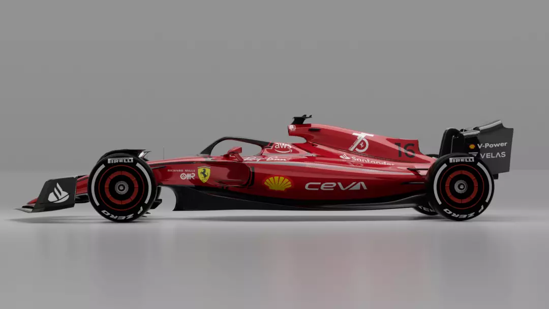 F1 Ferrari SF22 season 2022 Low-poly 3D model_2