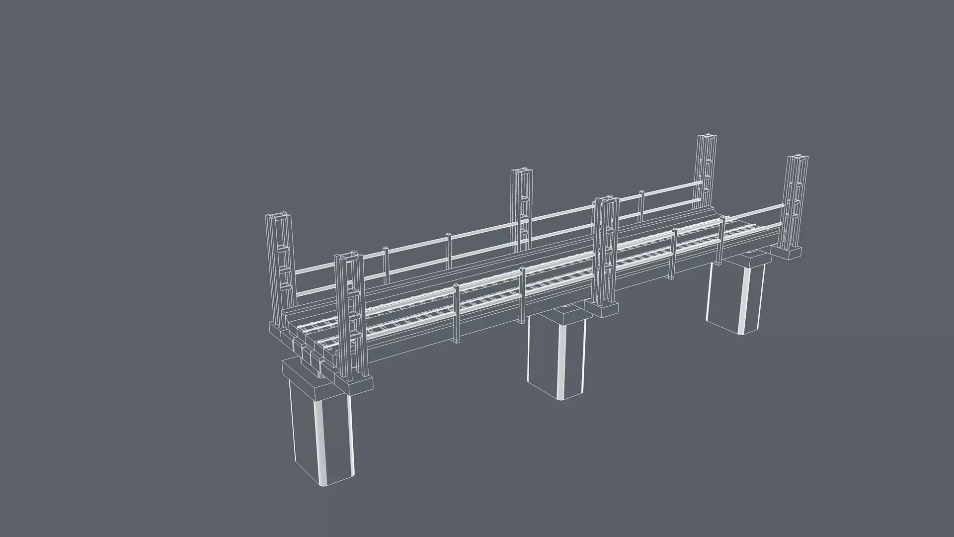 Railway Bridge 3D model_15