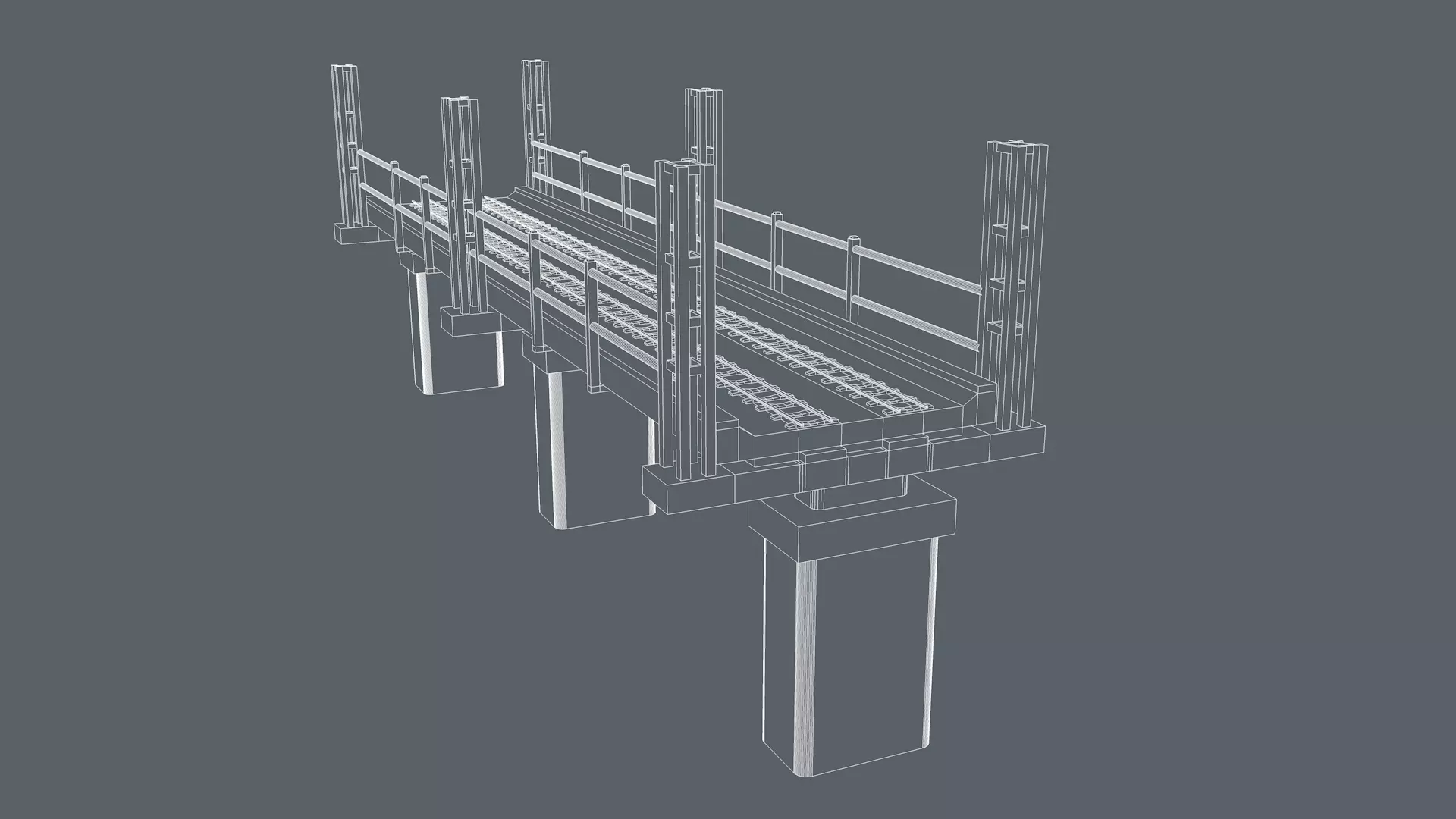 Railway Bridge 3D model_13