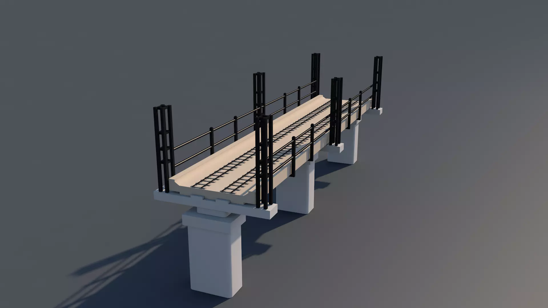 Railway Bridge 3D model_0
