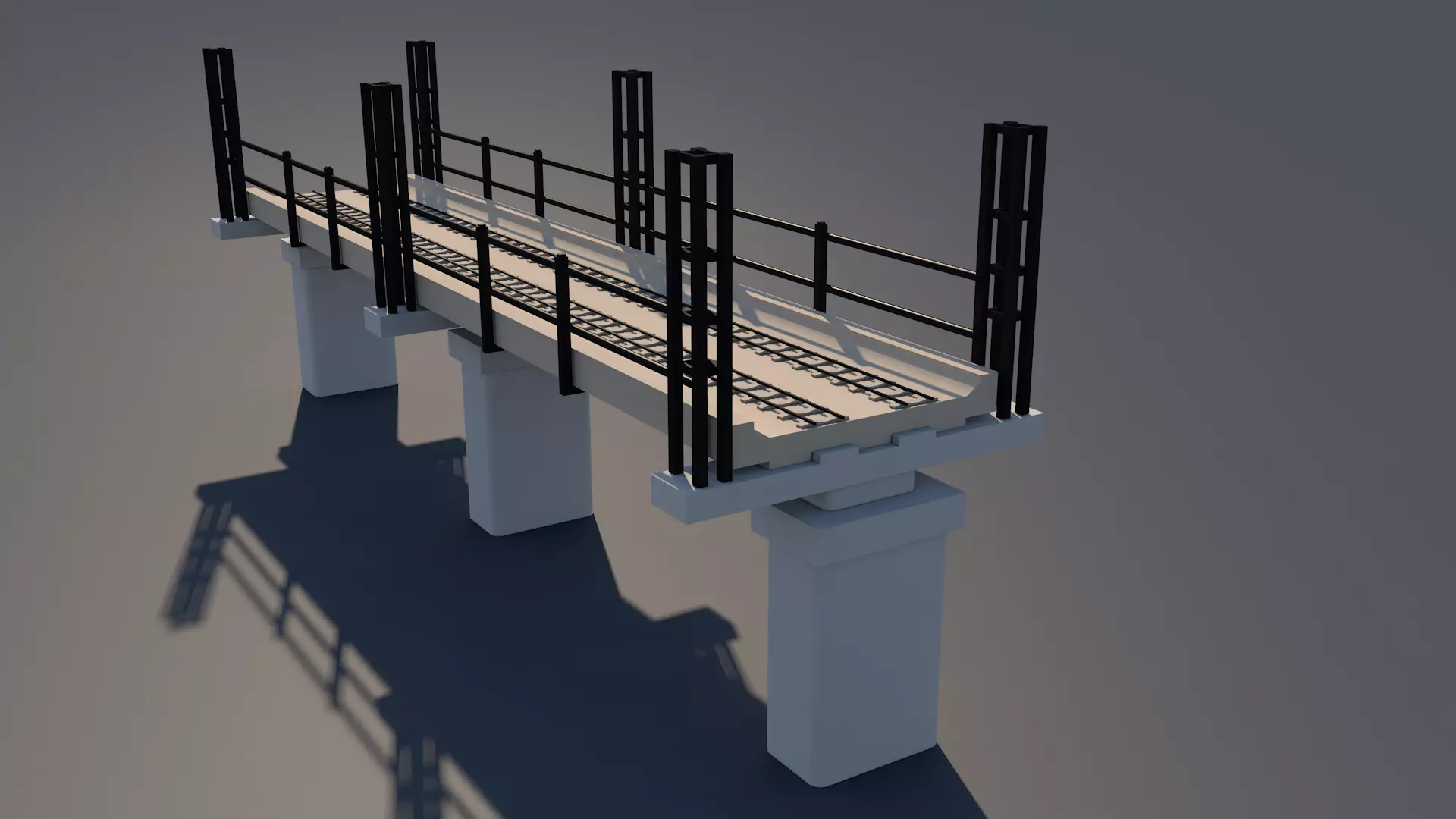 Railway Bridge 3D model_6
