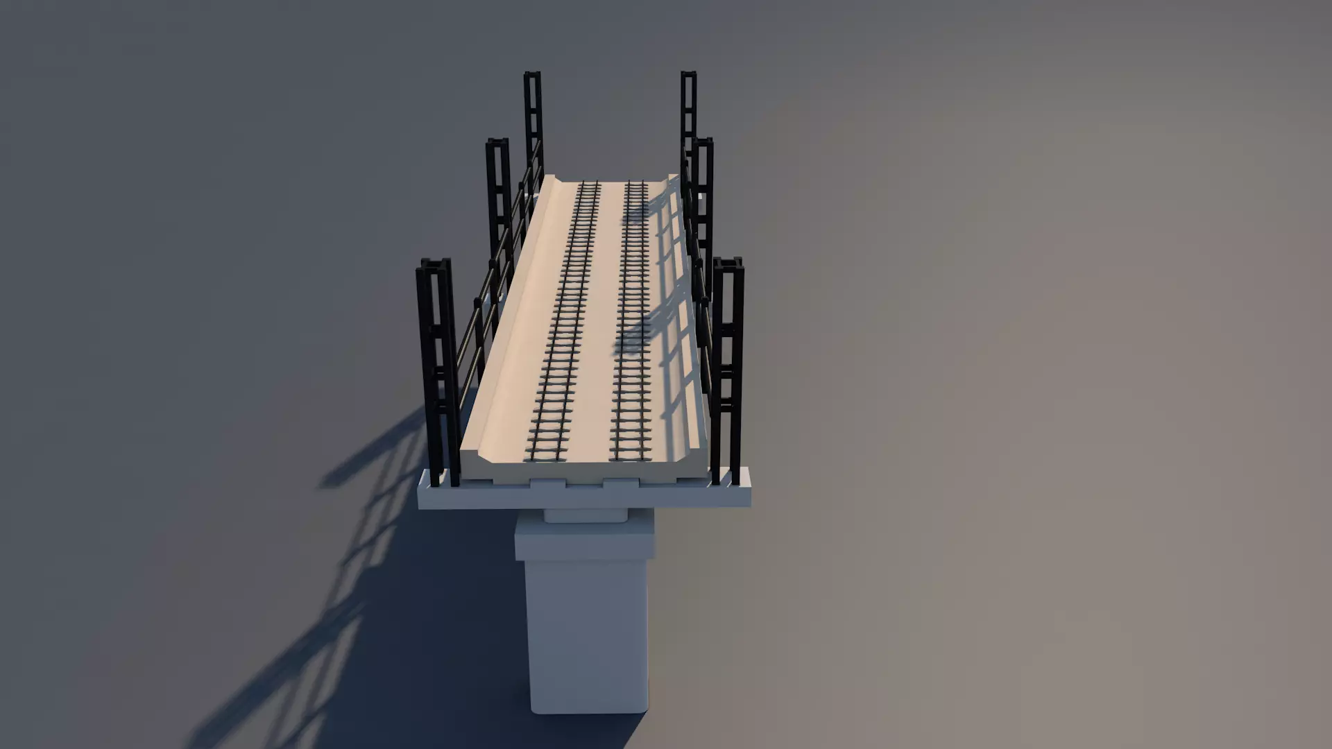 Railway Bridge 3D model_2