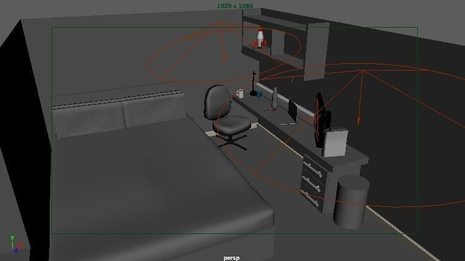 student room Free 3D model