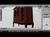 colonial-style mahogany cabinet 3D model_1