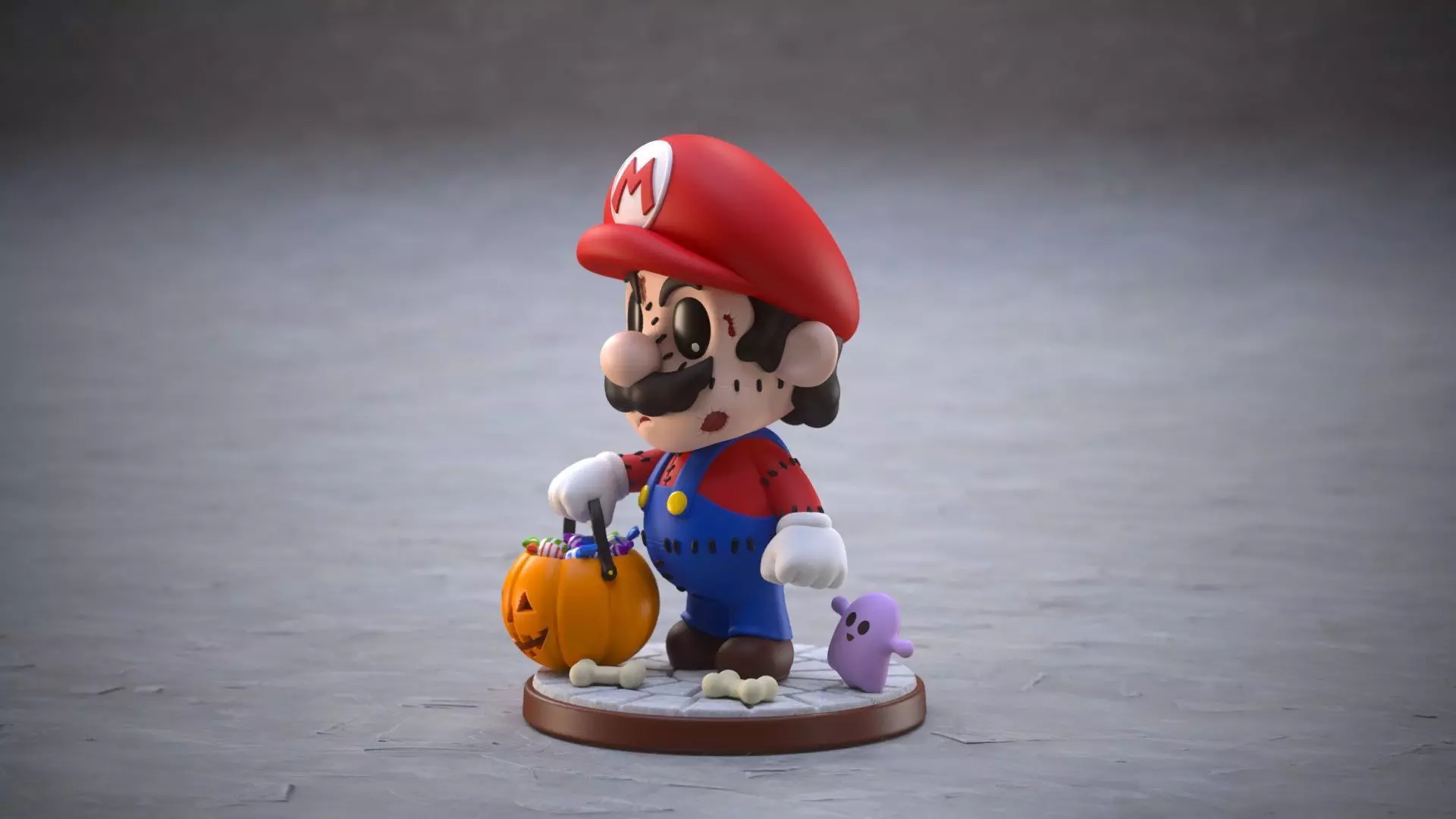 Halloween Mario 3D print model_6