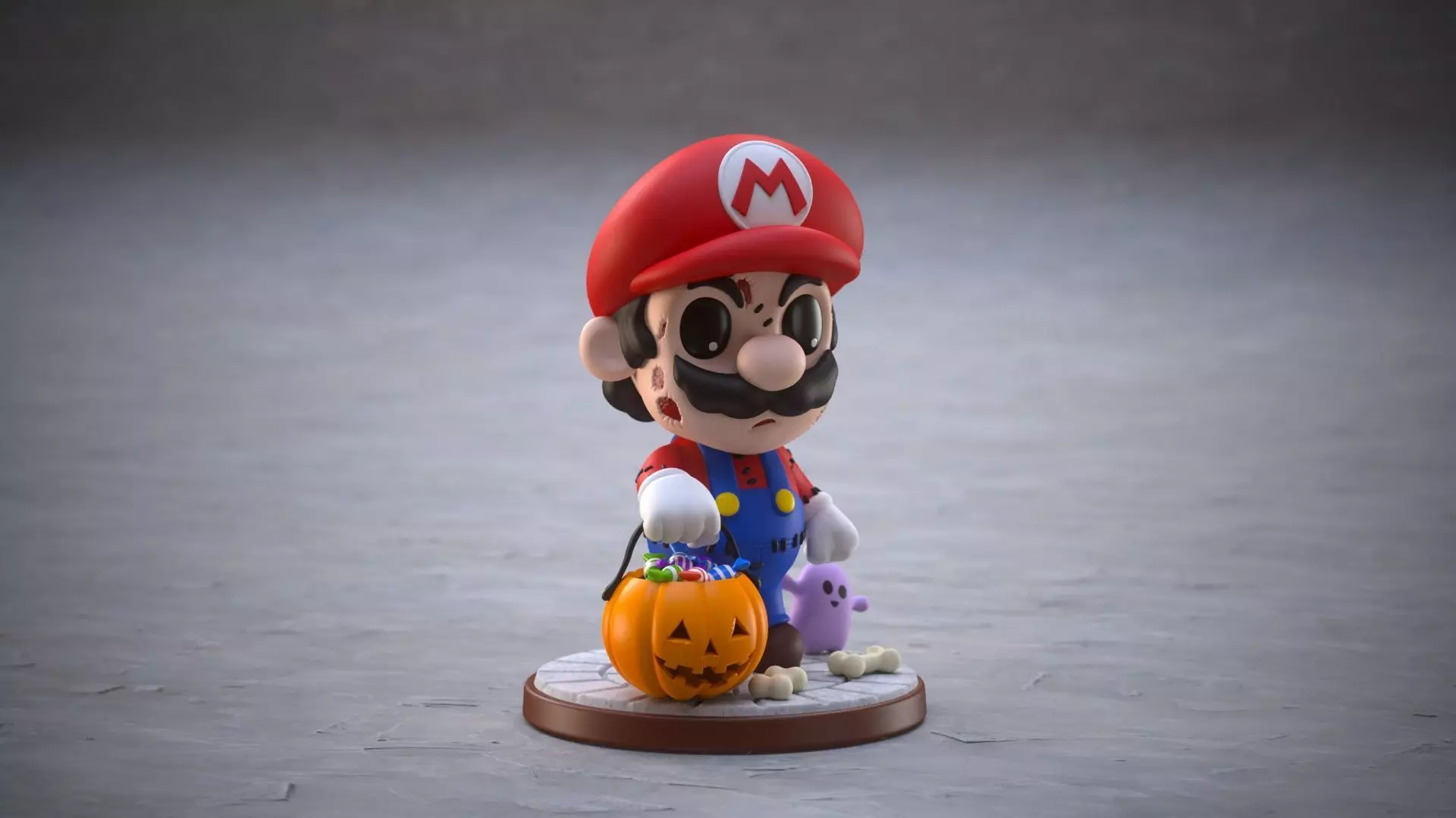 Halloween Mario 3D print model_12