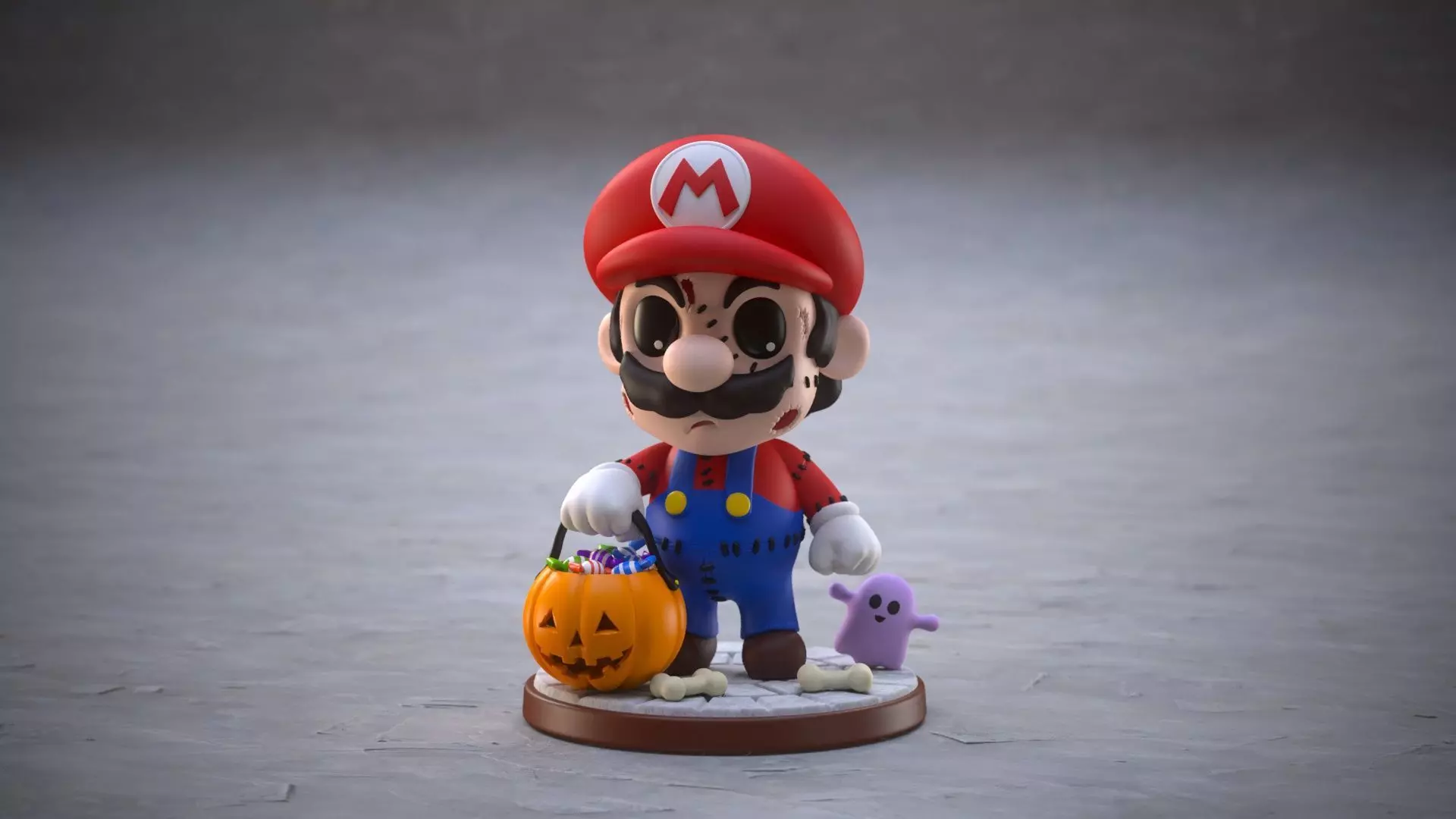 Halloween Mario 3D print model_5