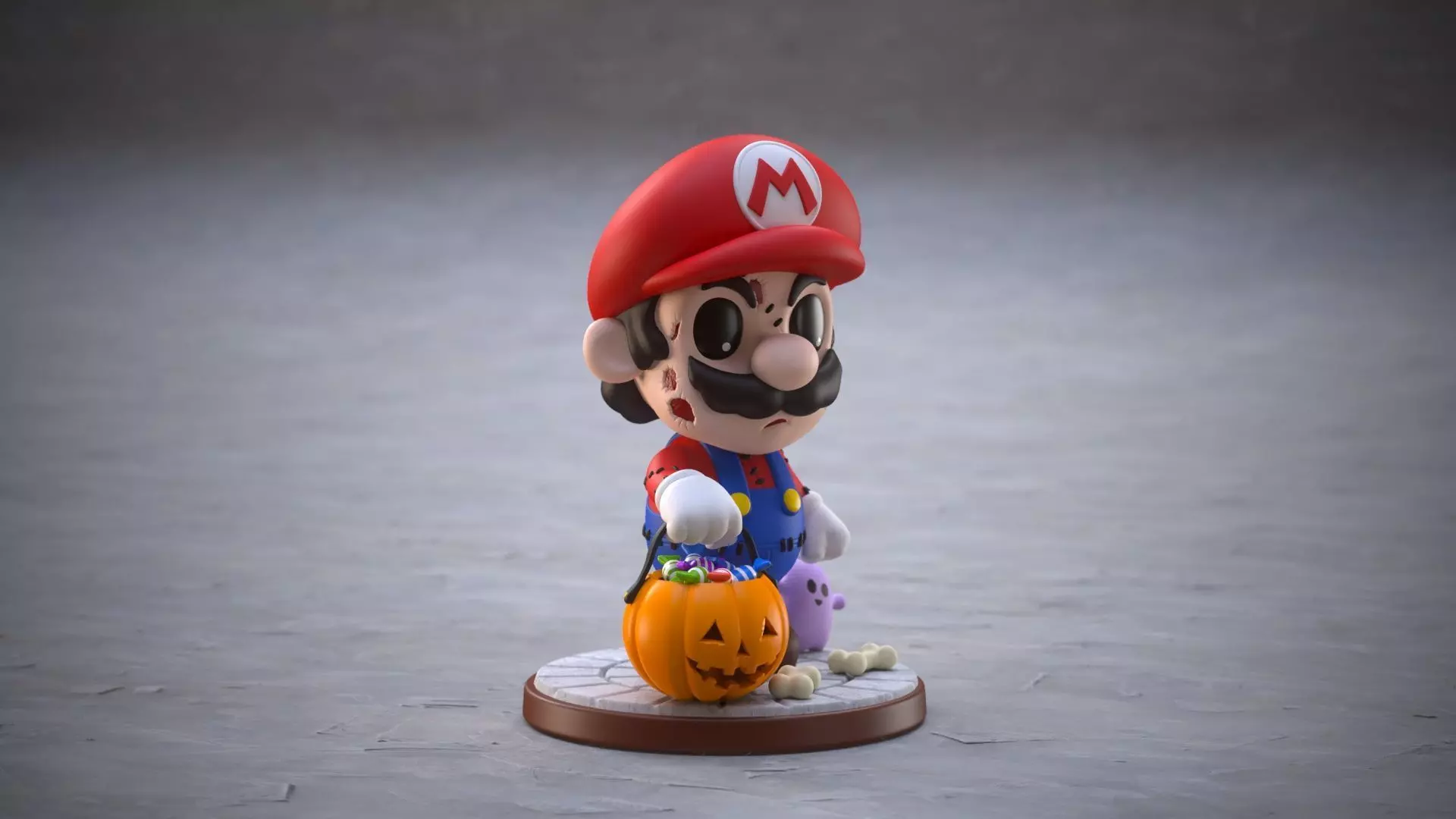 Halloween Mario 3D print model_4