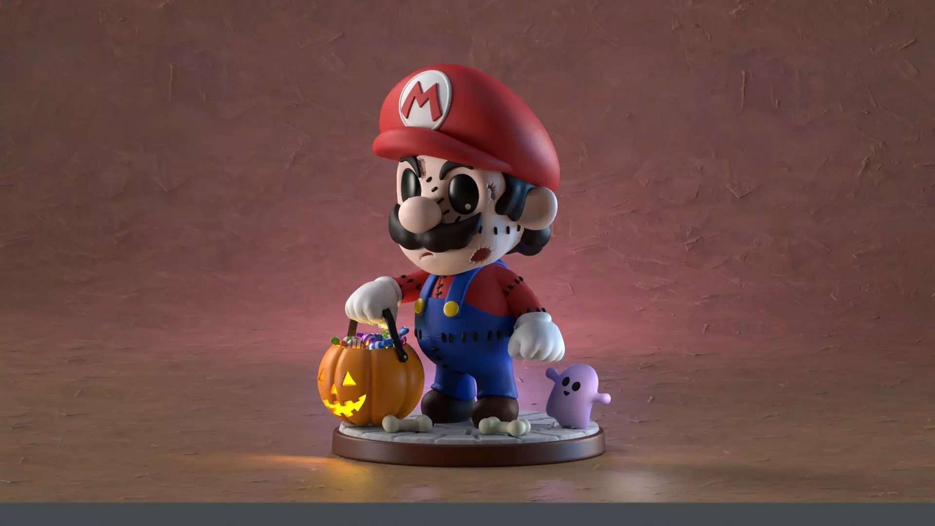 Halloween Mario 3D print model_16