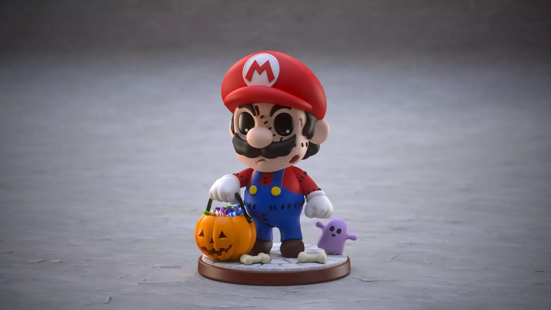 Halloween Mario 3D print model_0