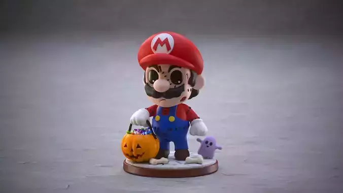 Halloween Mario 3D print model Halloween Mario 3D print model